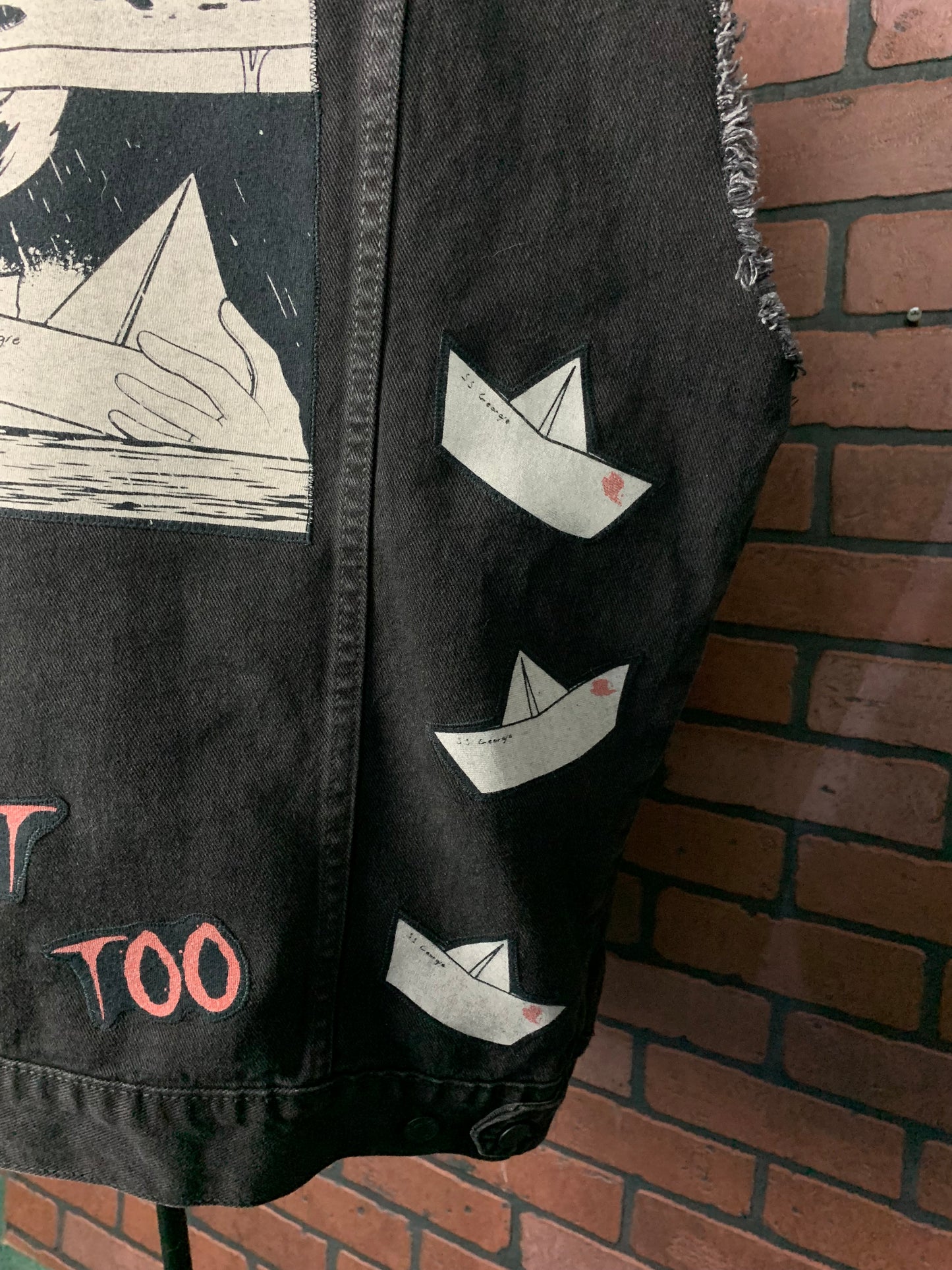 Pennywise the Clown “IT” Denim Vest Custom Rework L