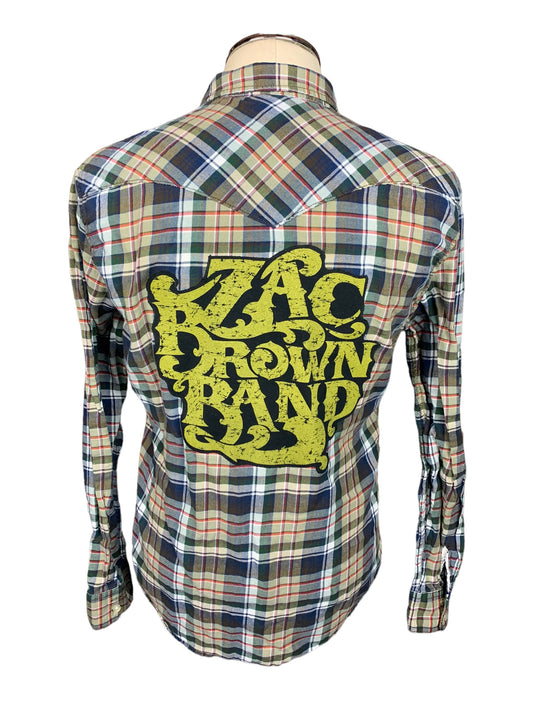 Zac Brown Band Western Style Shirt Custom Rework L