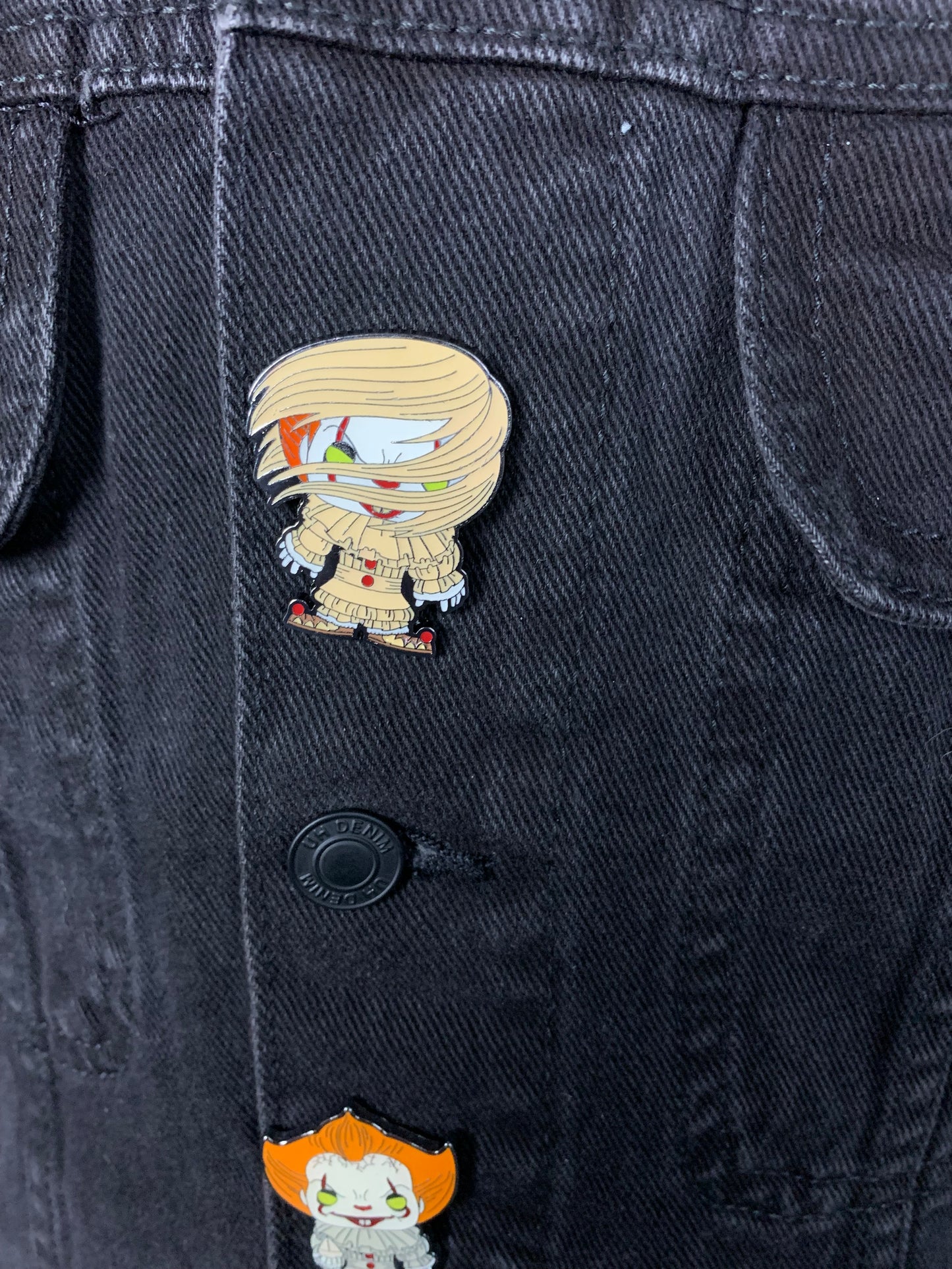Pennywise the Clown “IT” Denim Vest Custom Rework L