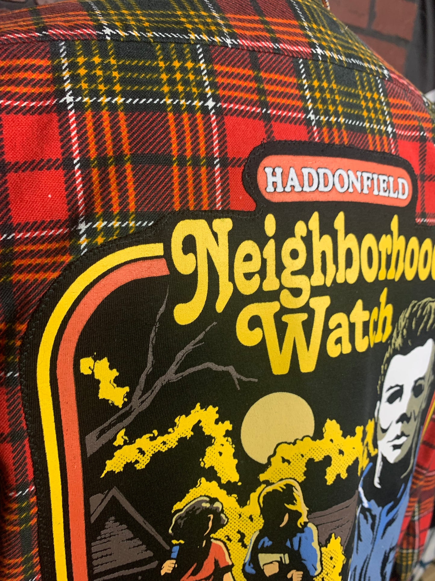 Michael Myers Neighborhood Watch Flannel Custom Rework S