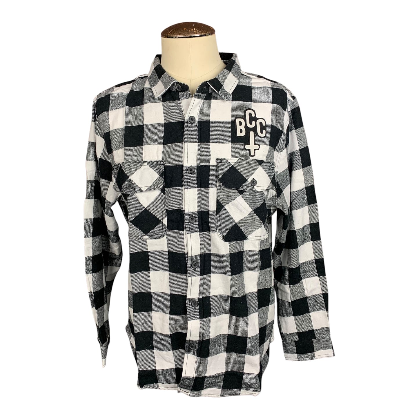 Black Craft Cult Flannel Shirt Custom Rework Size XL