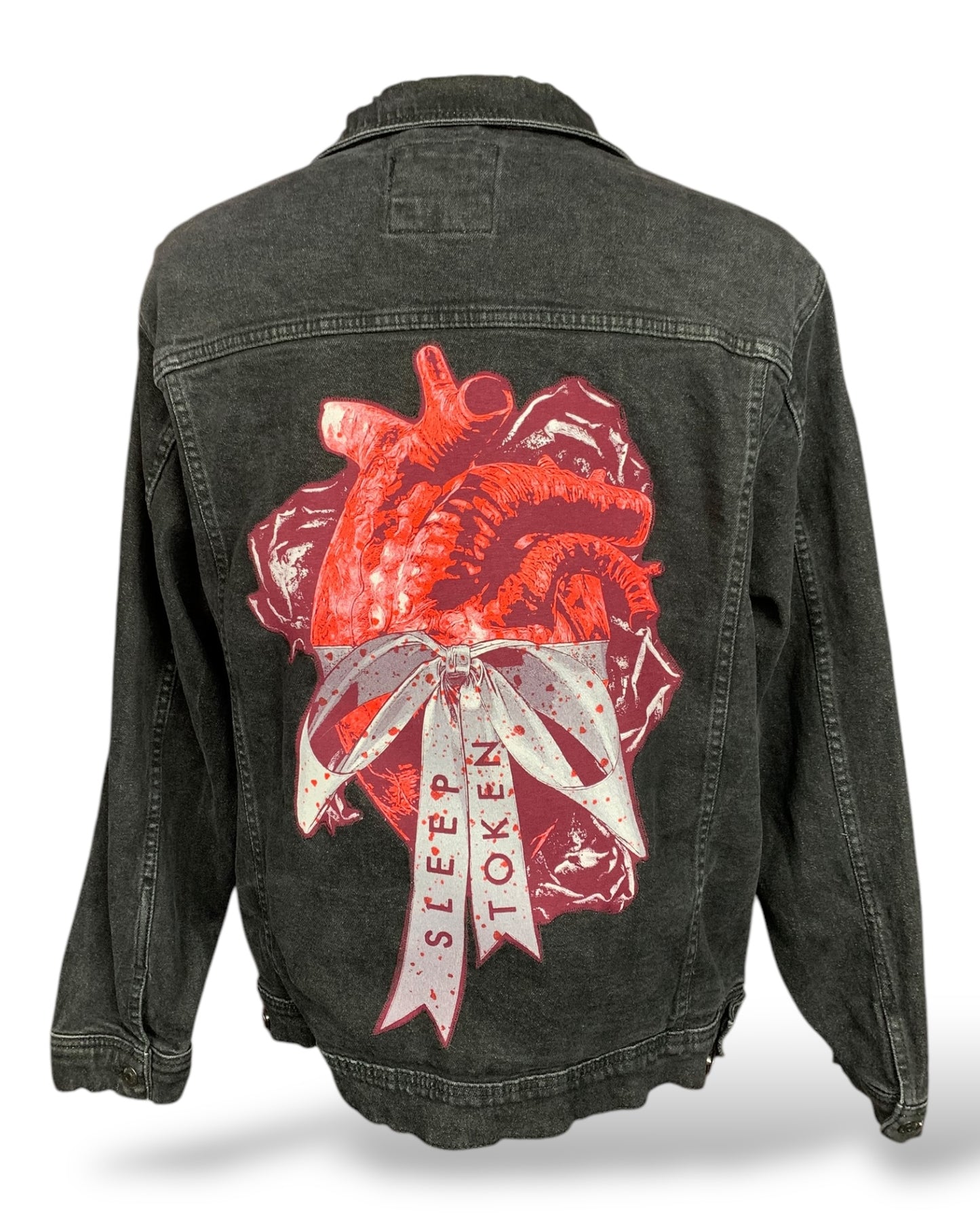 Sleep Token Denim Jean Jacket Custom Rework Size XL