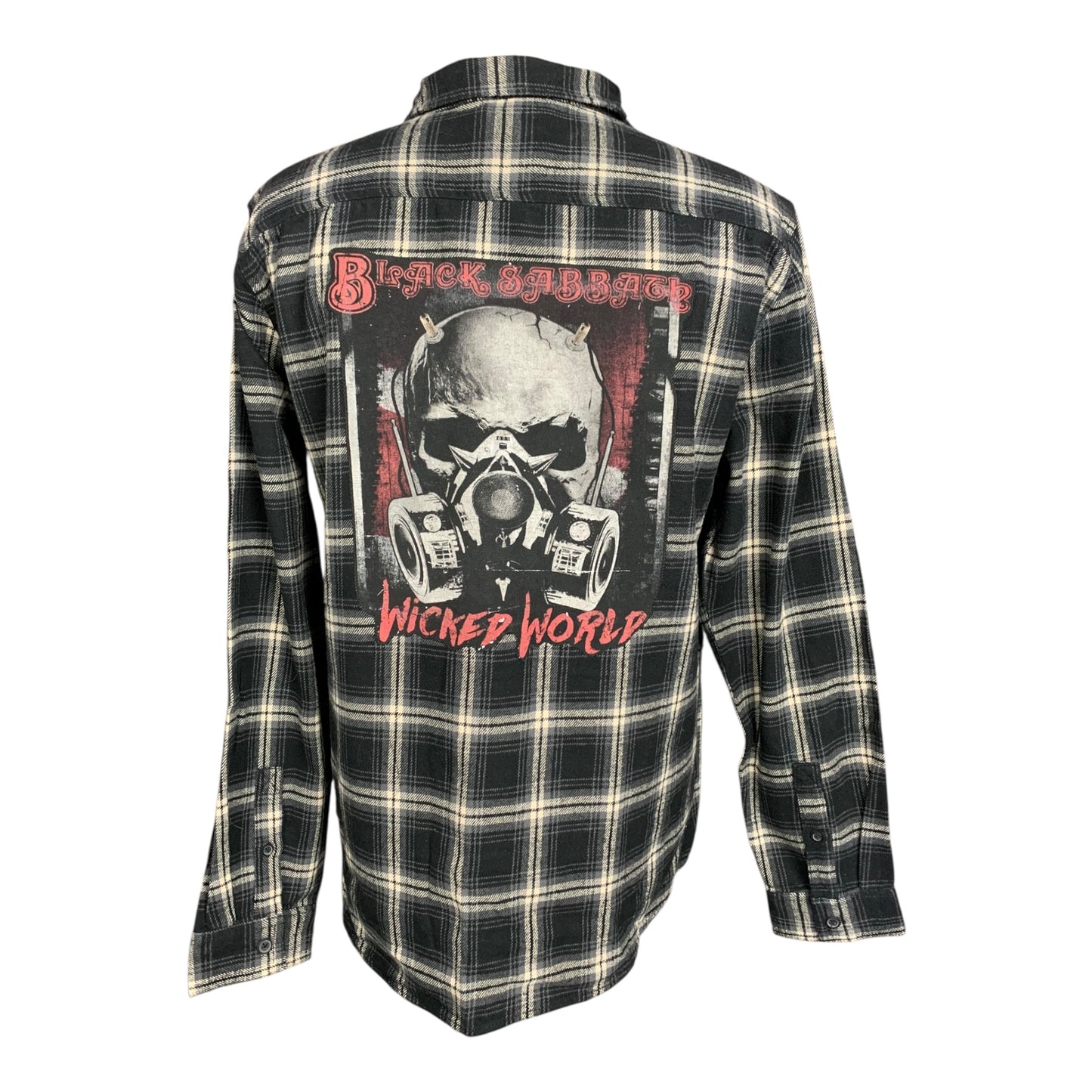 Black Sabbath Flannel Shirt Custom Rework size XL