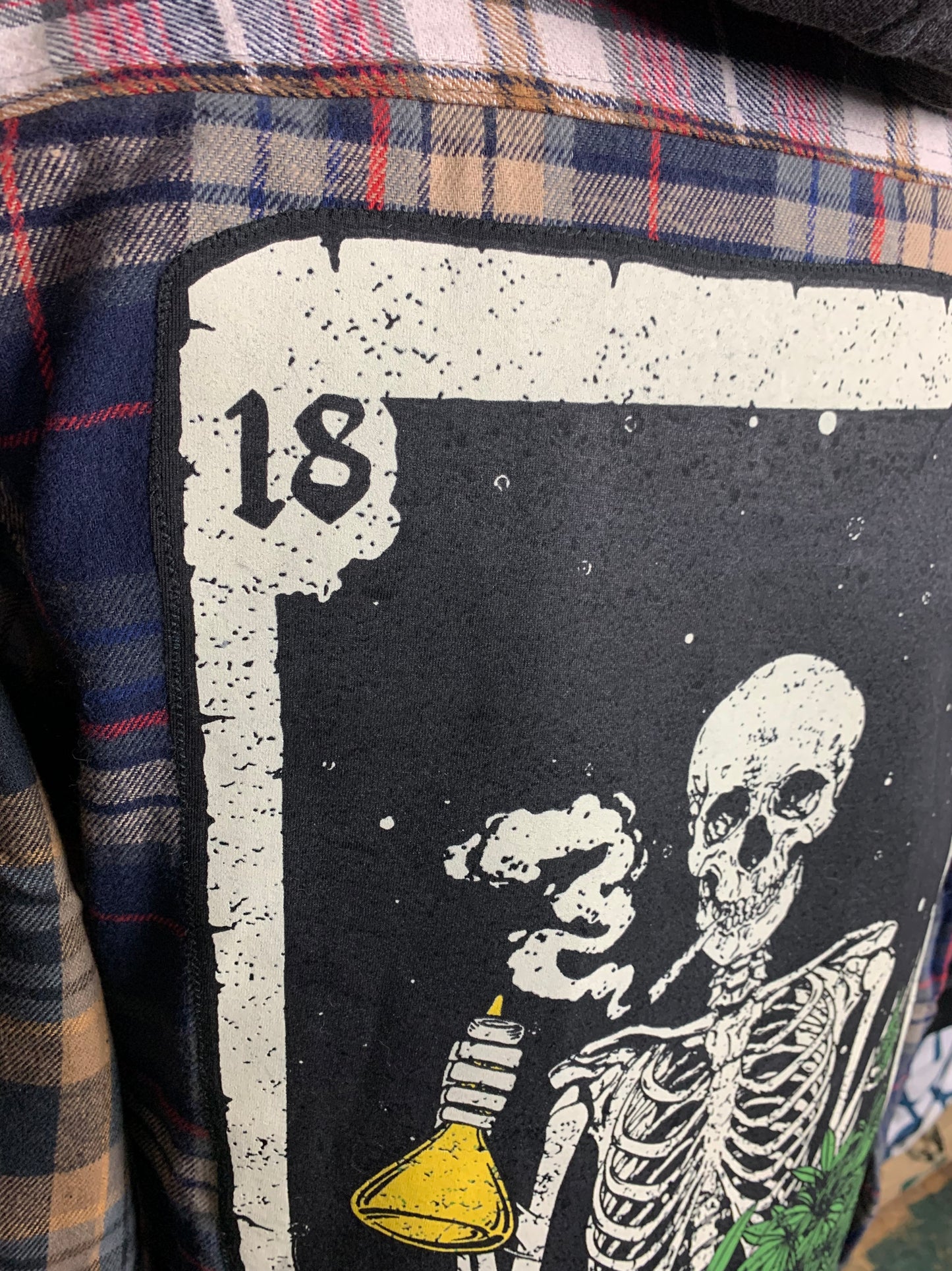 The Stoner Tarot Card Flannel Custom Rework XL