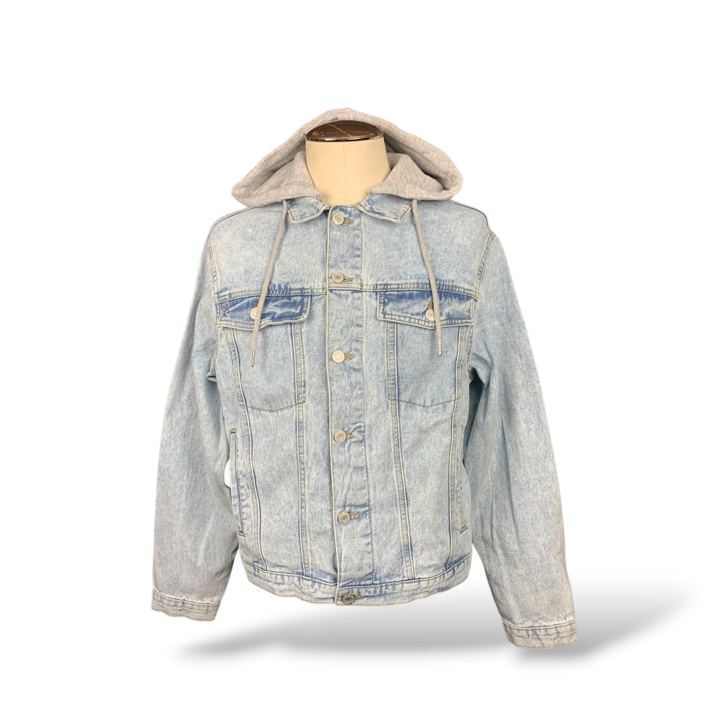 Pet Semetary Hooded Jean Jacket Custom Rework Size Large