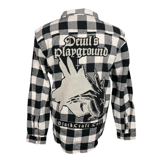 Black Craft Cult Flannel Shirt Custom Rework Size XL