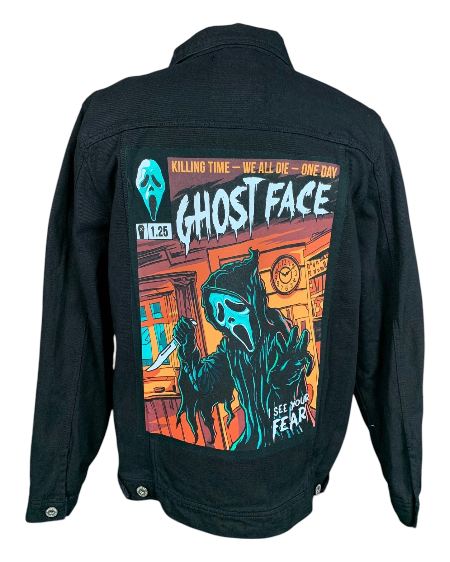 Ghostface Jean Jacket Custom Rework XL