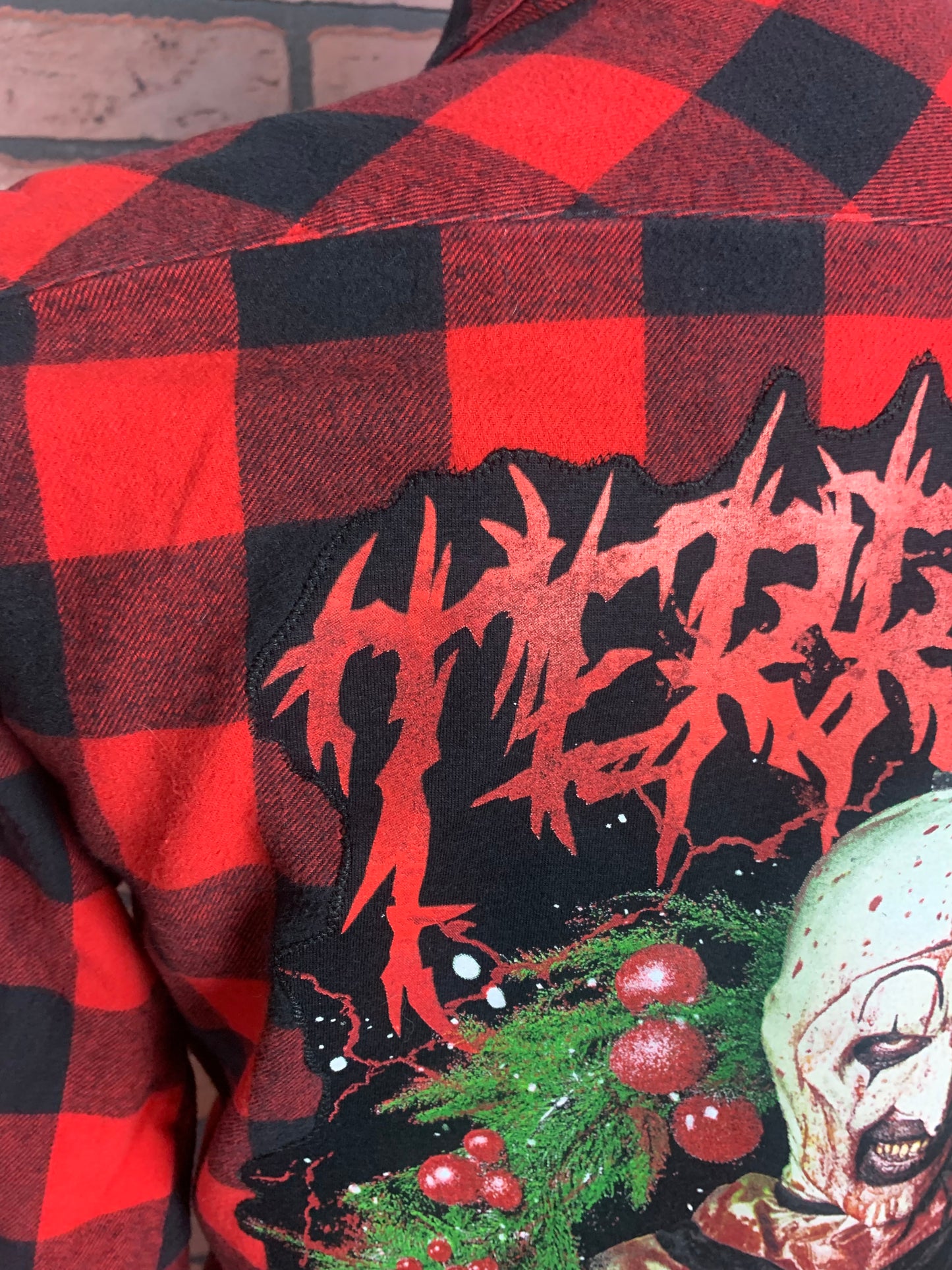 Terrifier Flannel Shirt Custom Rework Size Medium