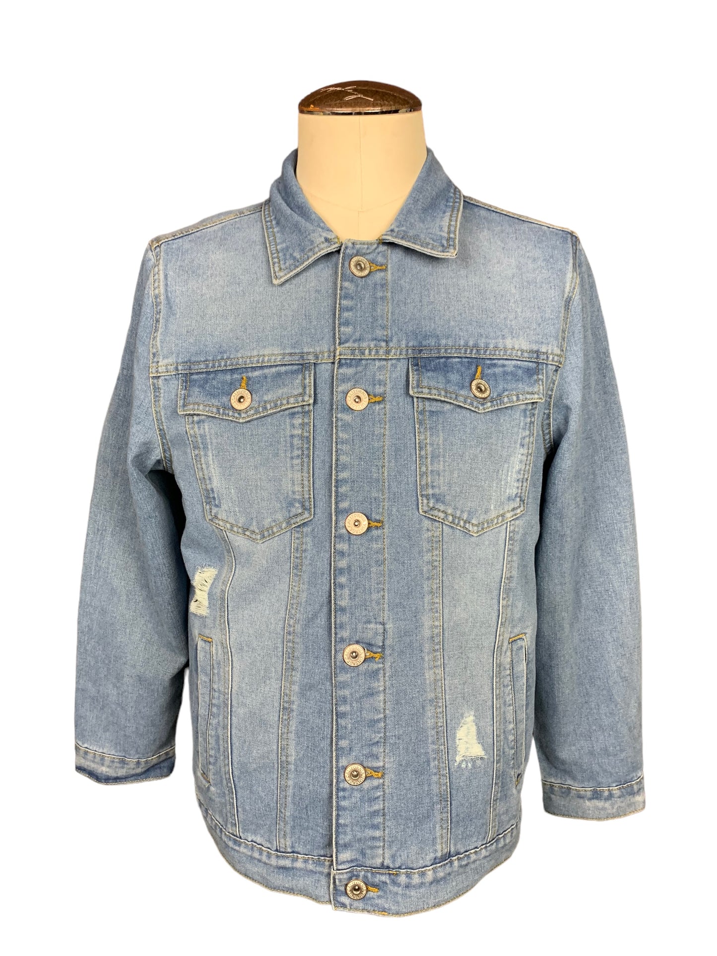 Notorious BIG Denim Jacket Custom Rework L