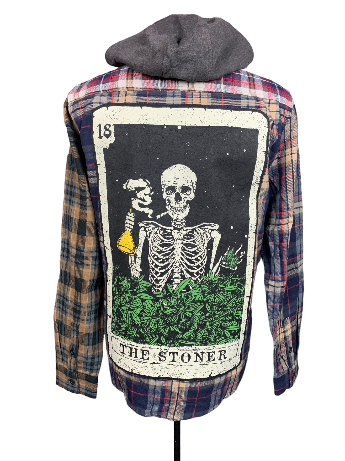 The Stoner Tarot Card Flannel Custom Rework XL