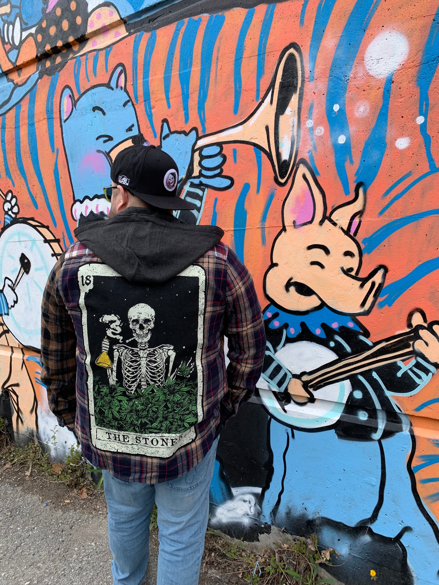 The Stoner Tarot Card Flannel Custom Rework XL