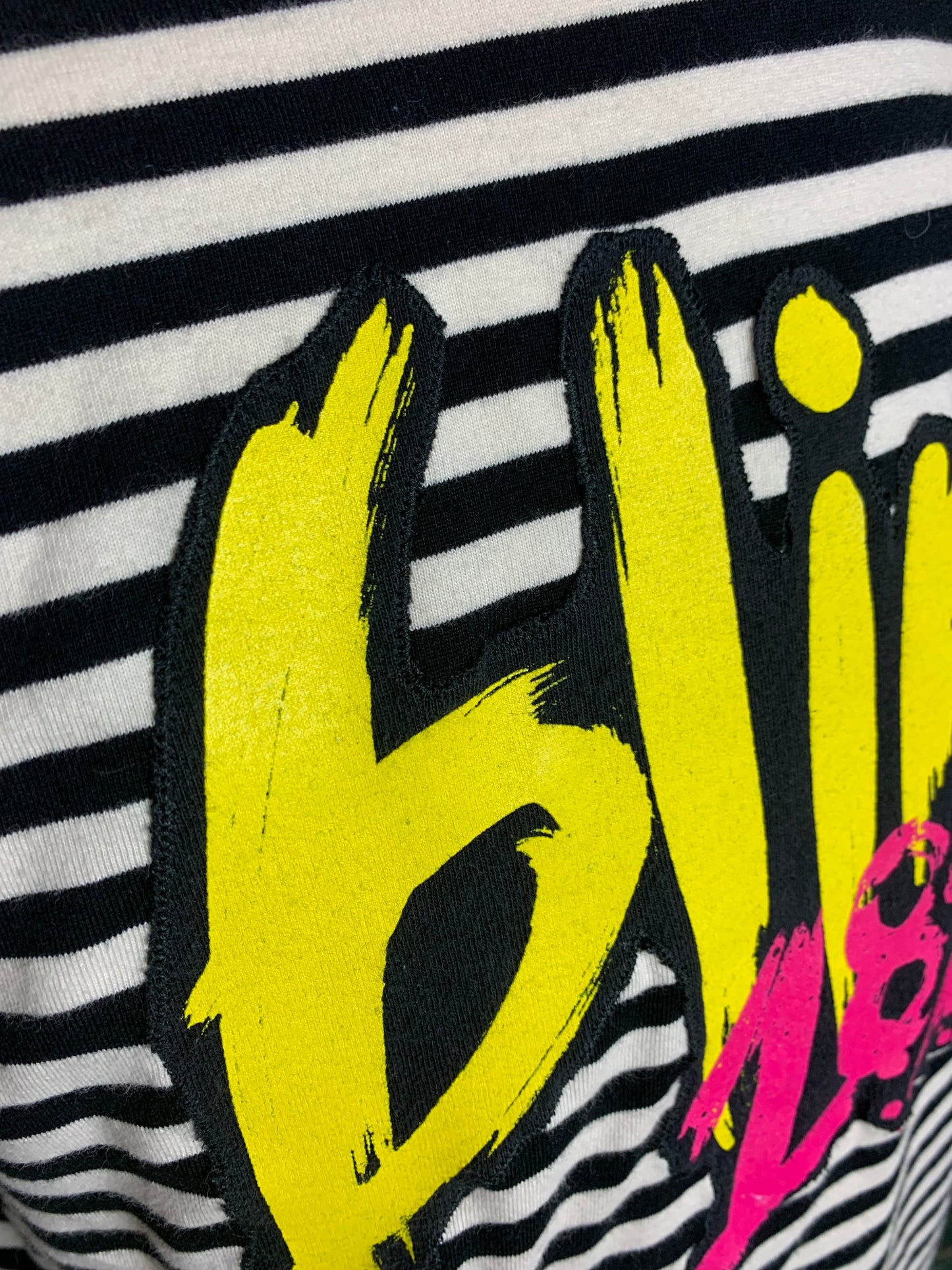 Blink 182 Striped Long Sleeve Shirt Custom Rework L