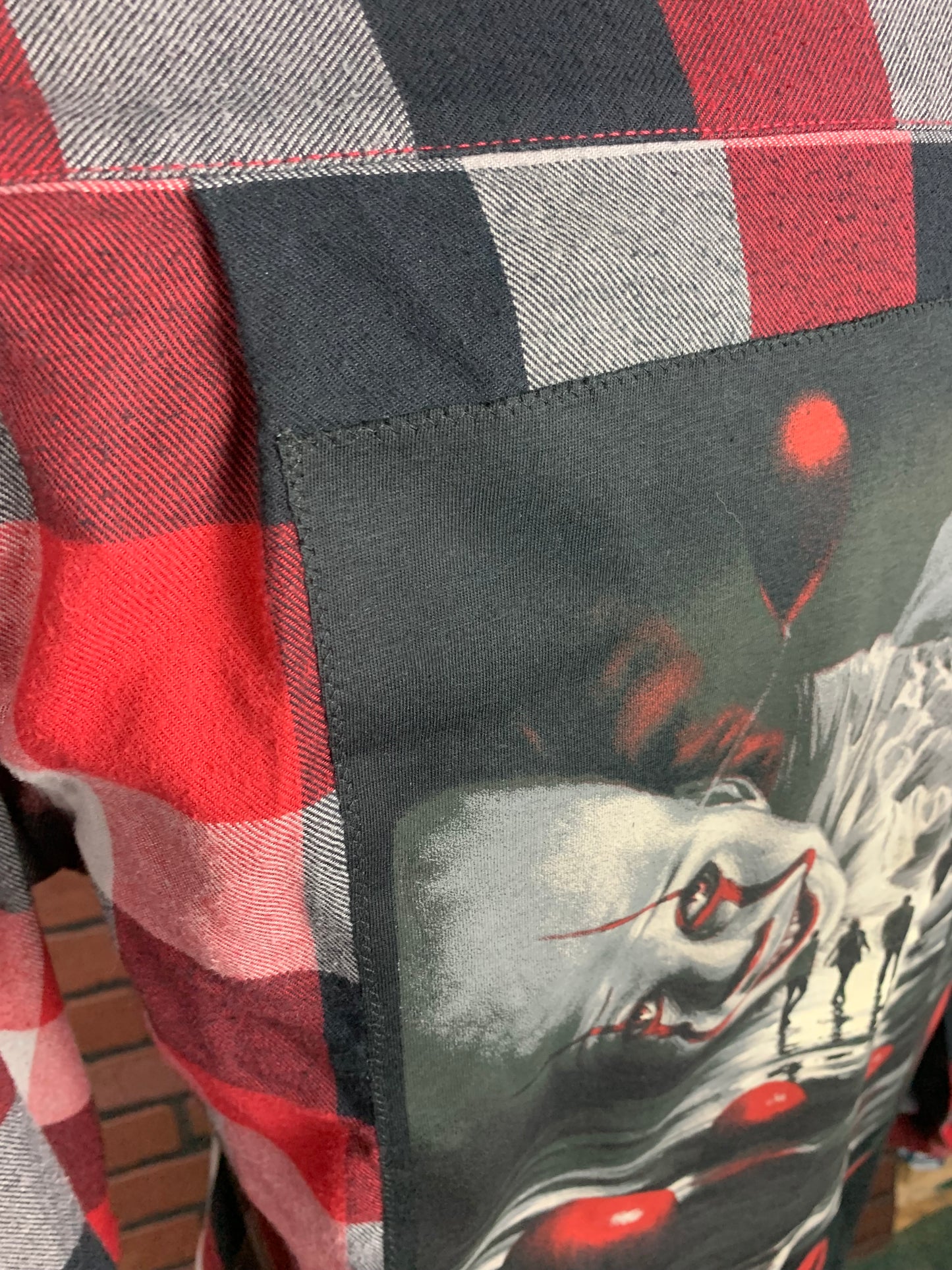 IT Chapter Two Flannel Shirt Custom Rework Size XL