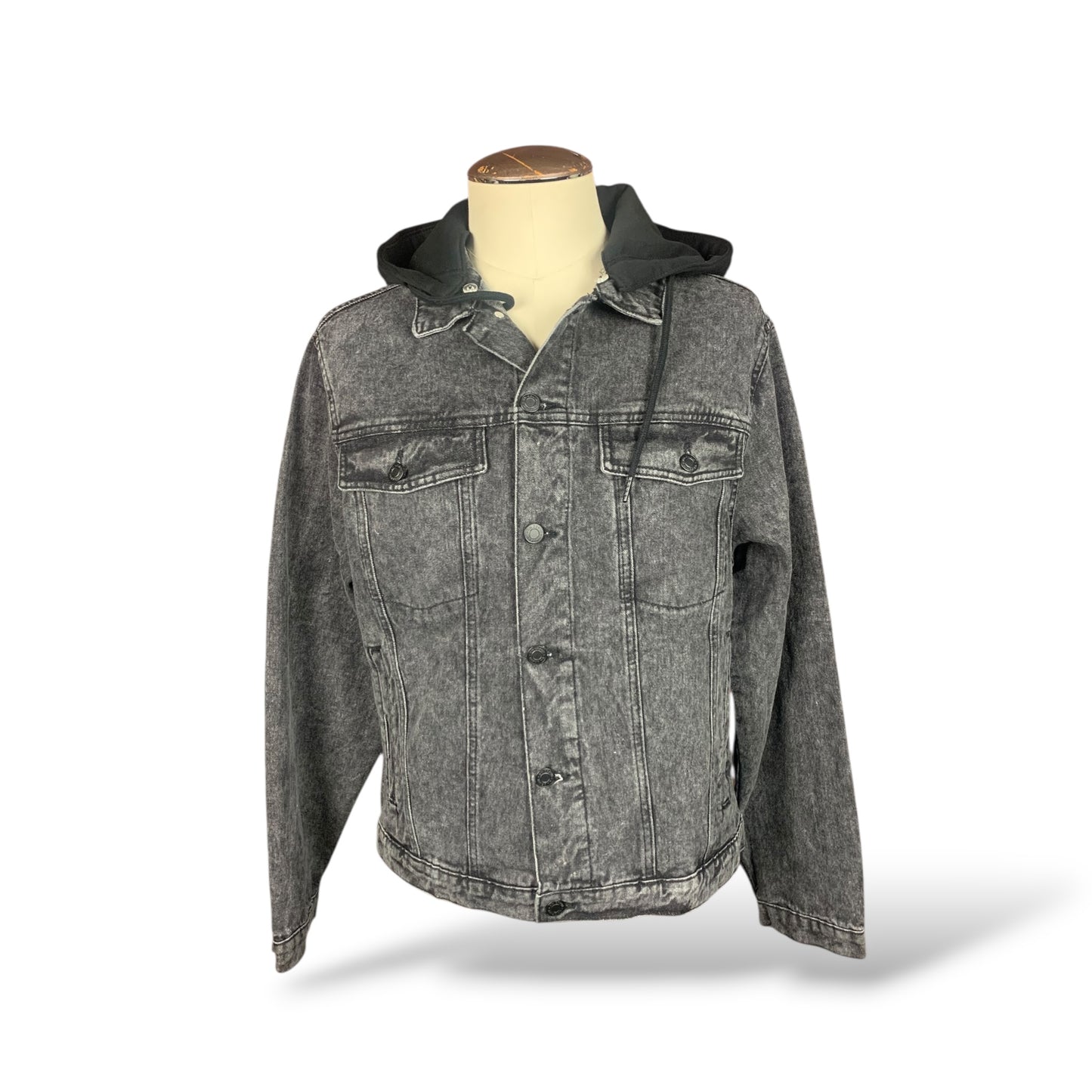 Goosebumps Hooded Jean Jacket Custom Rework Size Medium