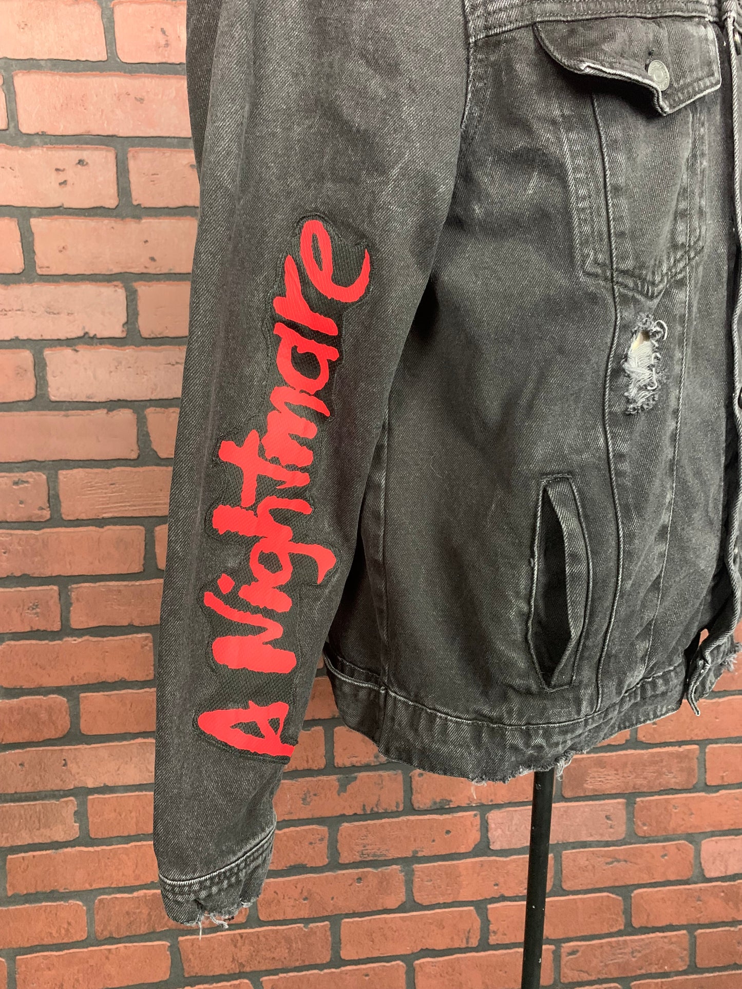 A Nightmare on Elm Street Jean Jacket Custom Rework L
