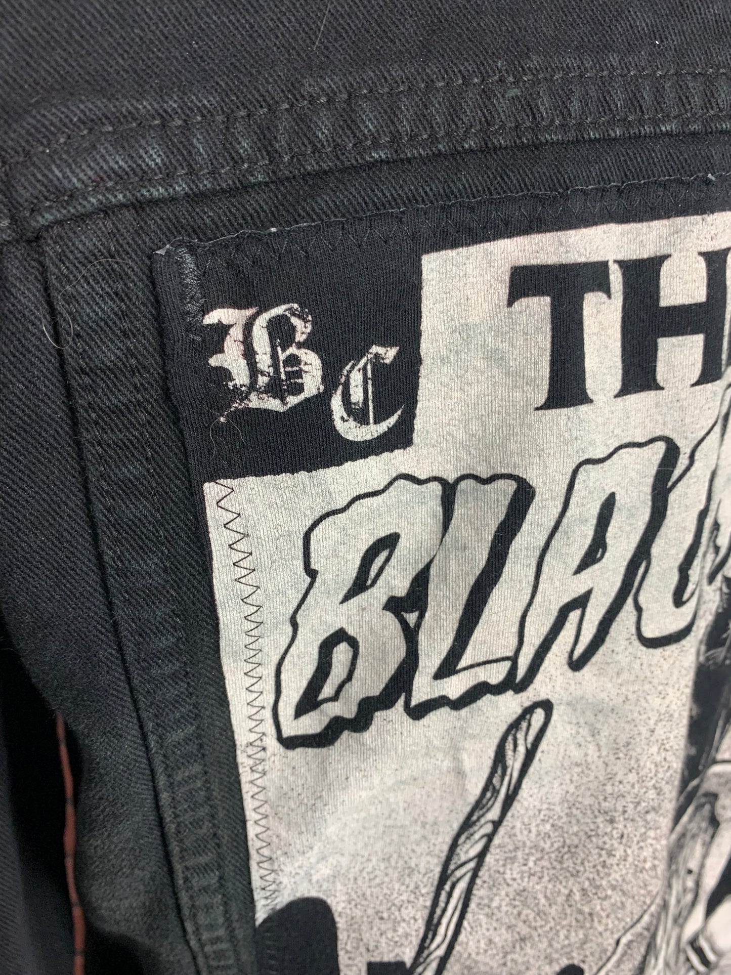 Black Craft Cult Denim Jacket Custom Rework XL