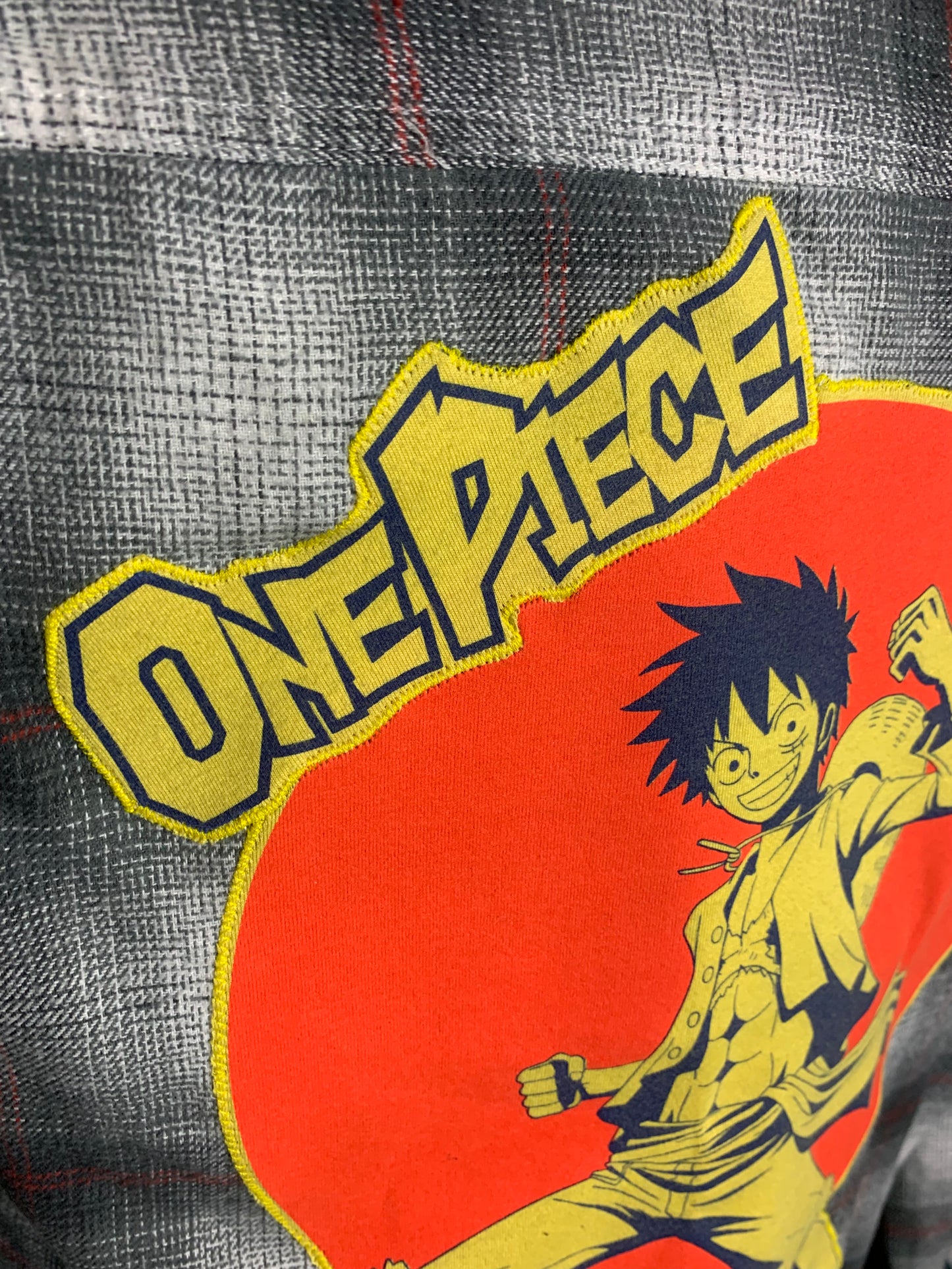 One Piece Flannel Shirt Custom Rework XL