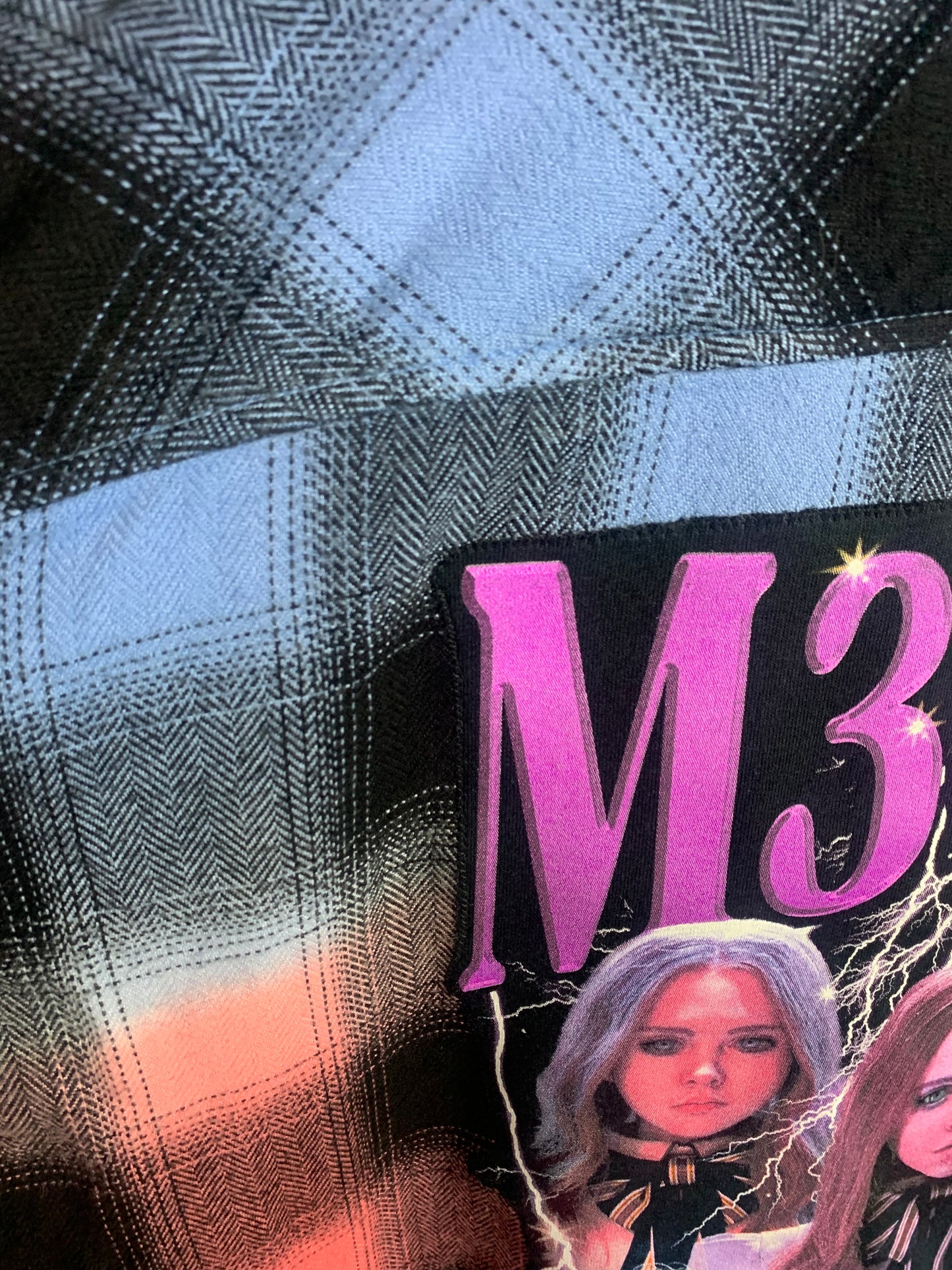 M3GAN Flannel Shirt Custom Rework Size XXL