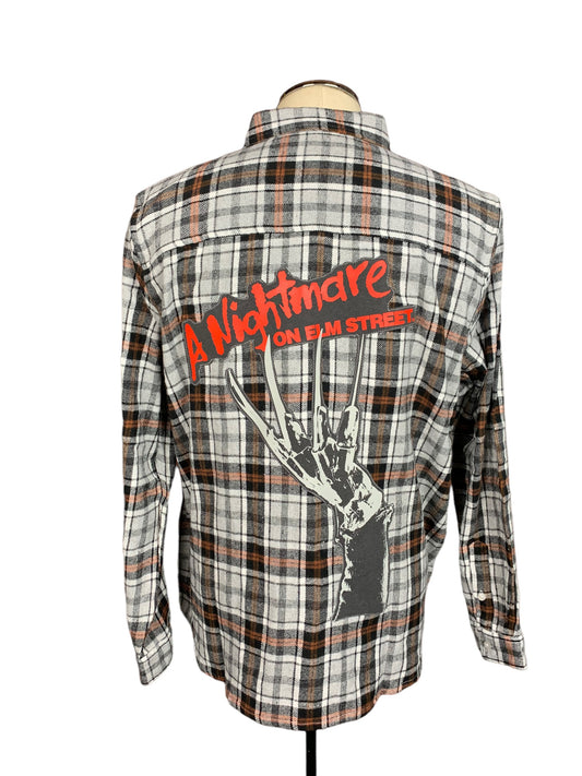 Nightmare on Elm Street Flannel Shirt Custom Rework XL