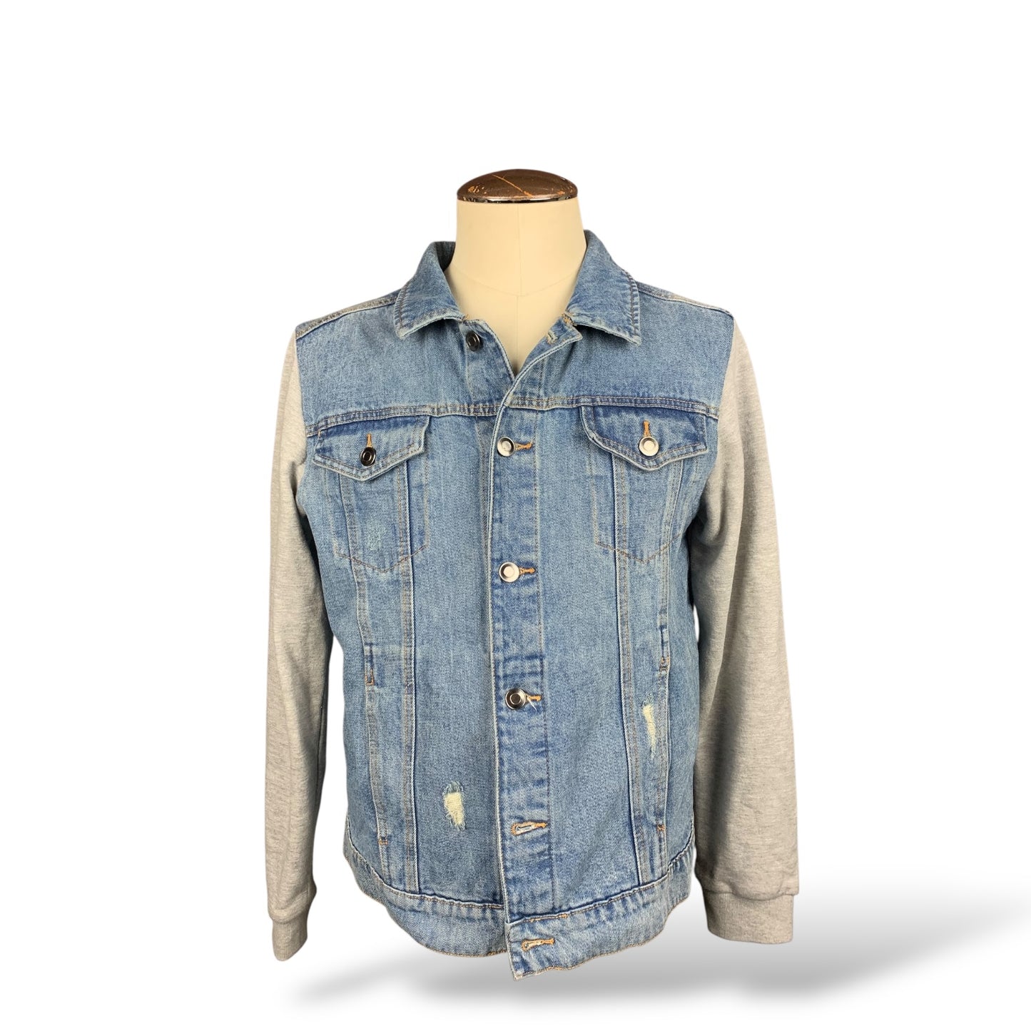 Don’t talk to Strangers Jean Jacket Custom Rework Medium