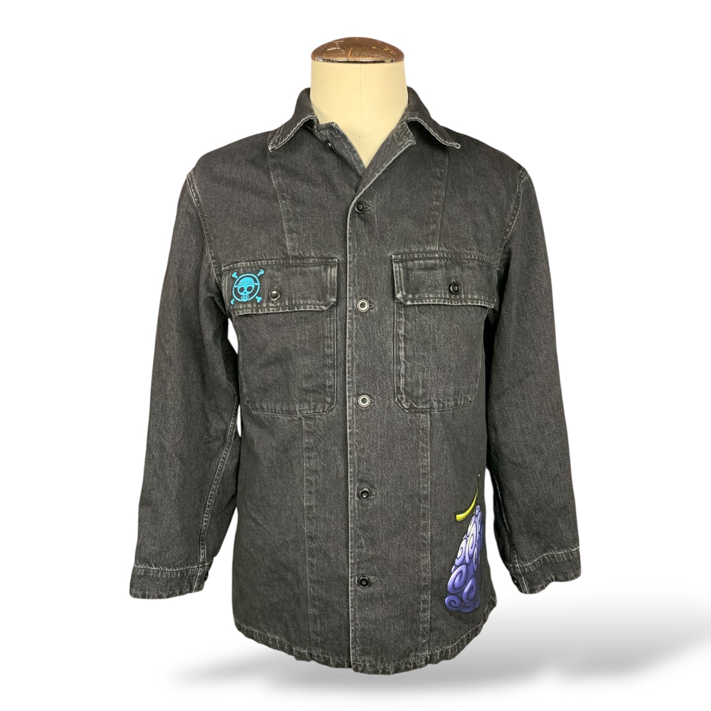 One Piece Denim Jacket Custom Rework Large