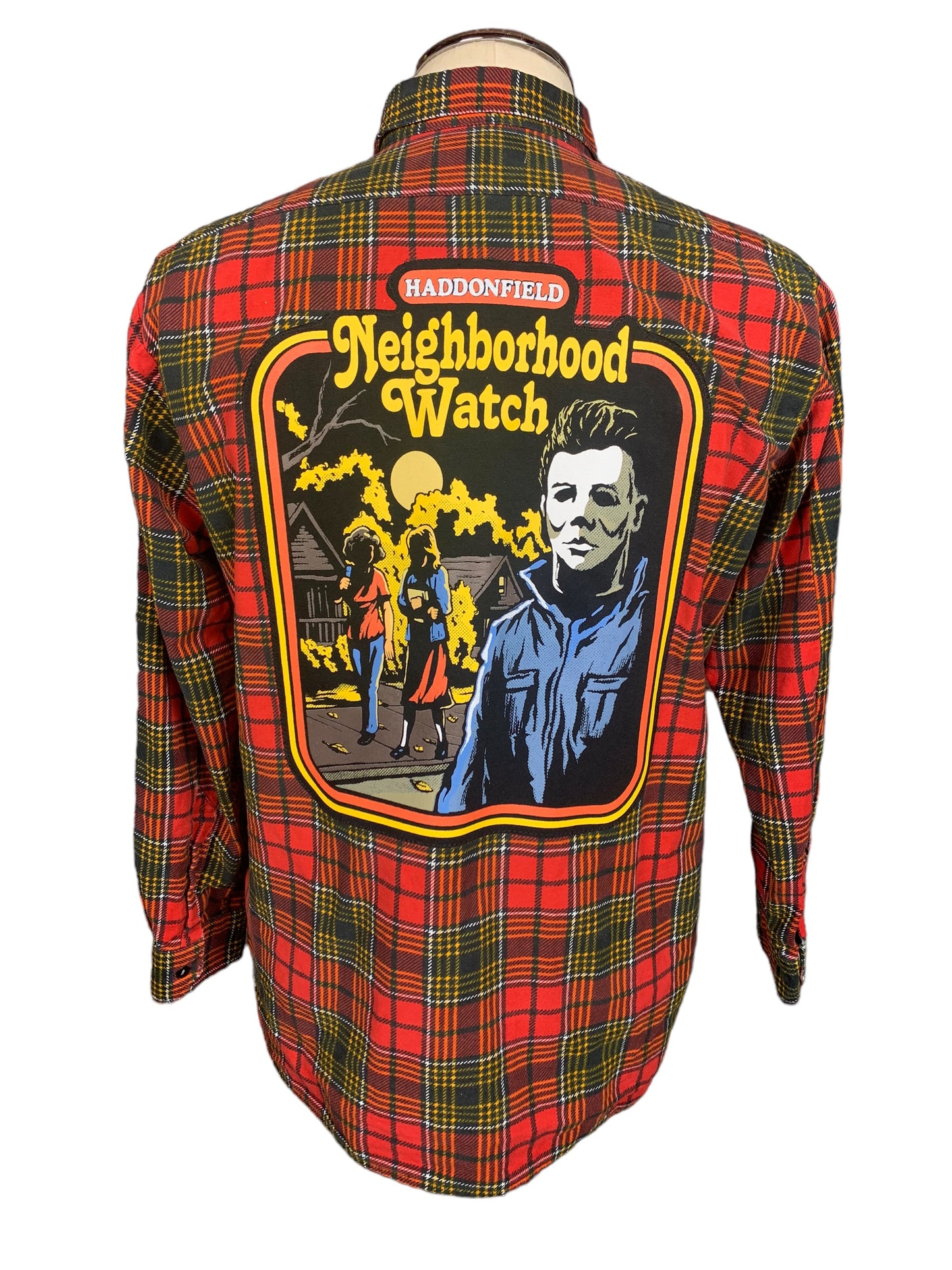 Michael Myers Neighborhood Watch Flannel Custom Rework S