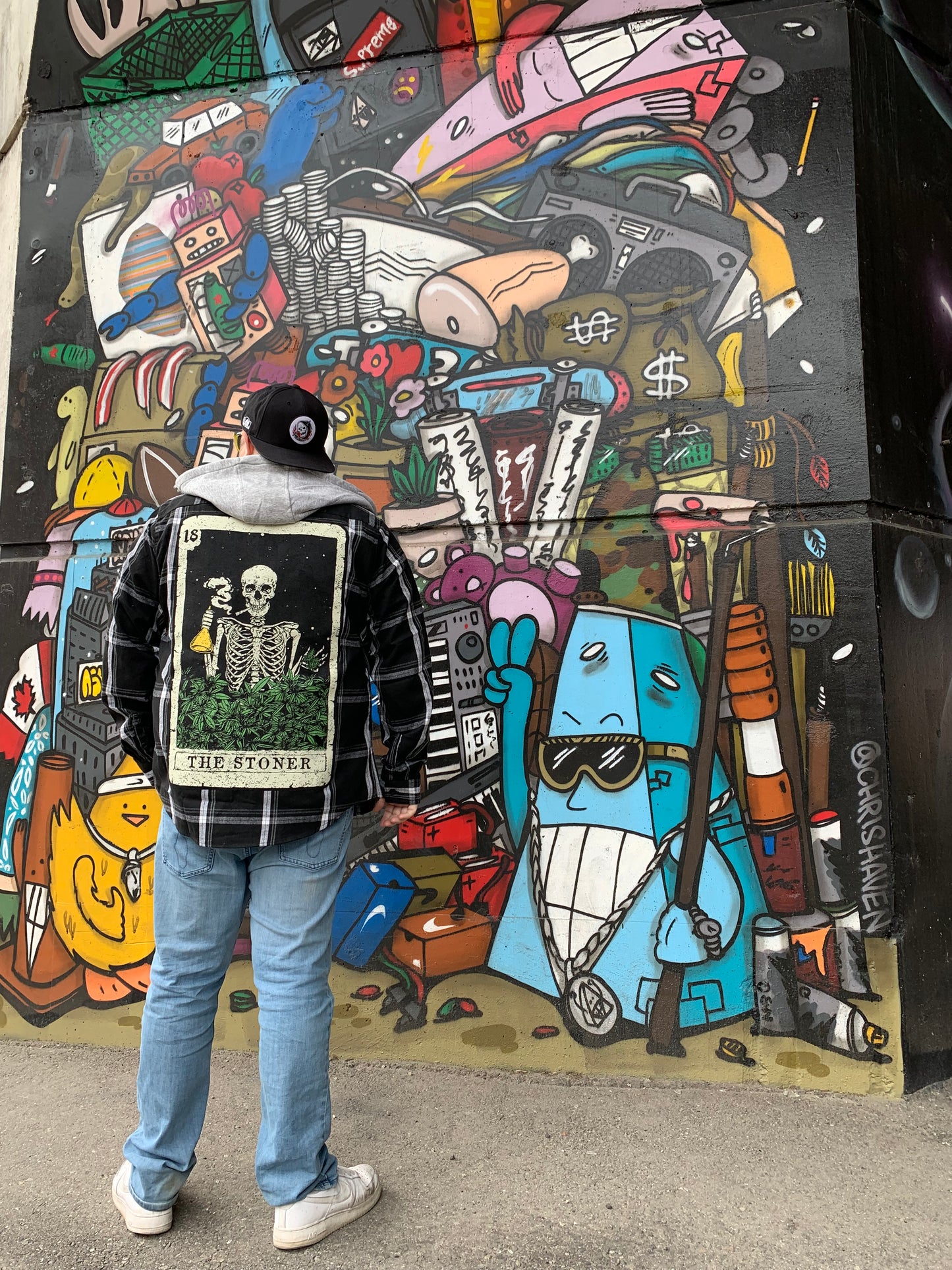 The Stoner Tarot Card Flannel Custom Rework XL