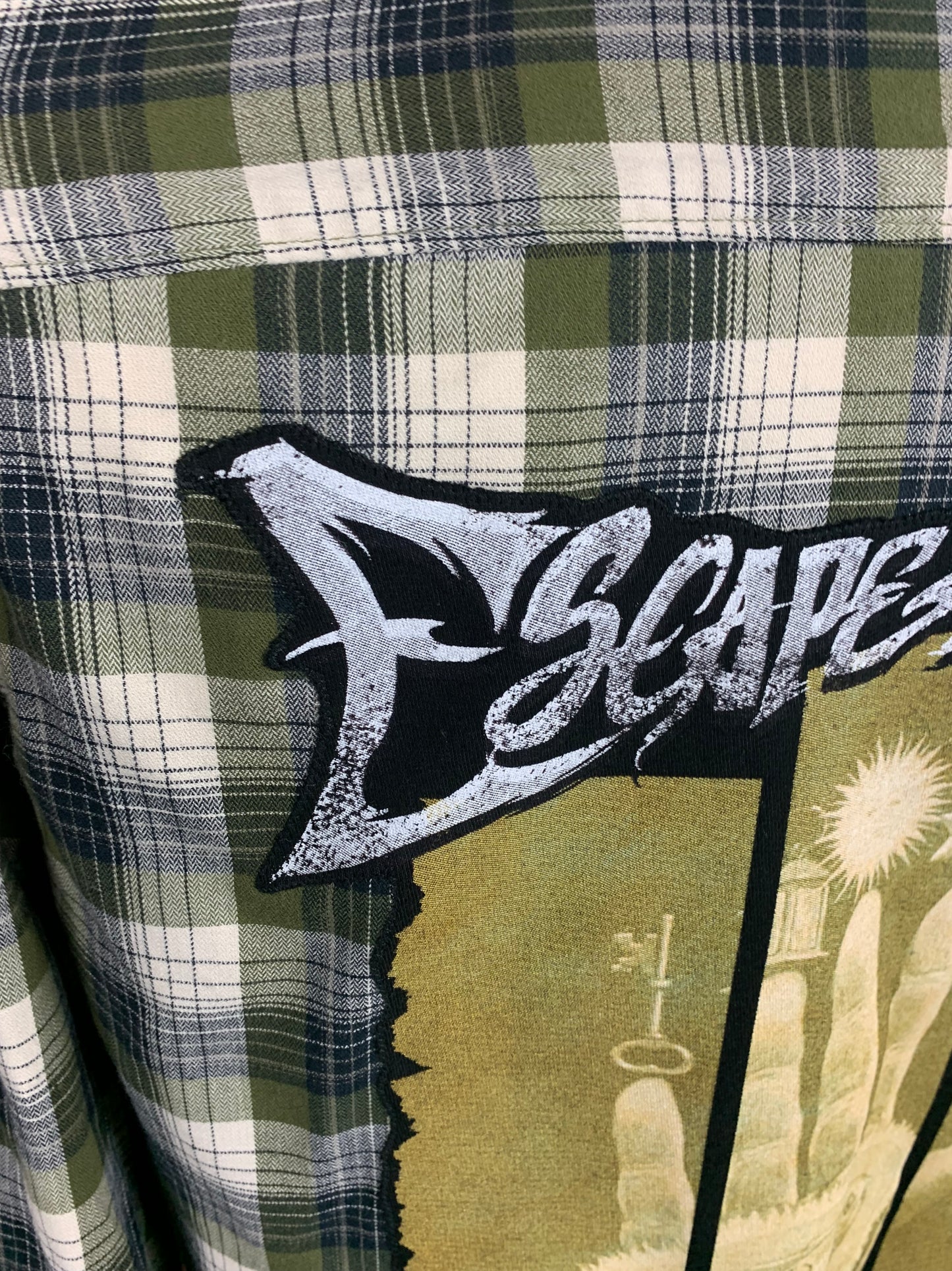 Escape the Fate Button Down Shirt Custom Rework XL