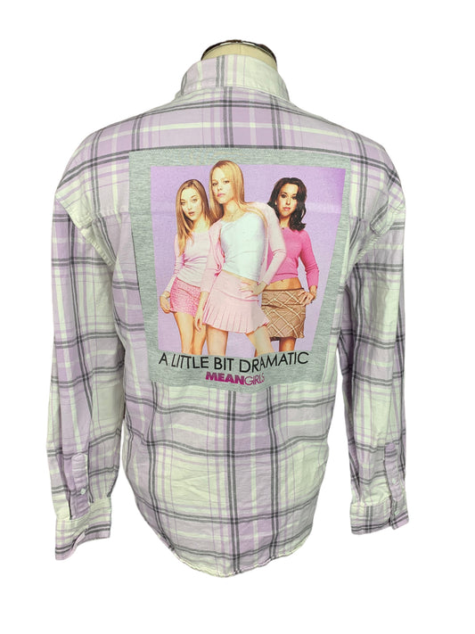 Mean Girls Flannel Shirt Custom Rework L