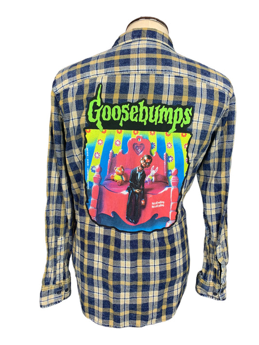 Goosebumps Flannel Shirt Custom Rework L