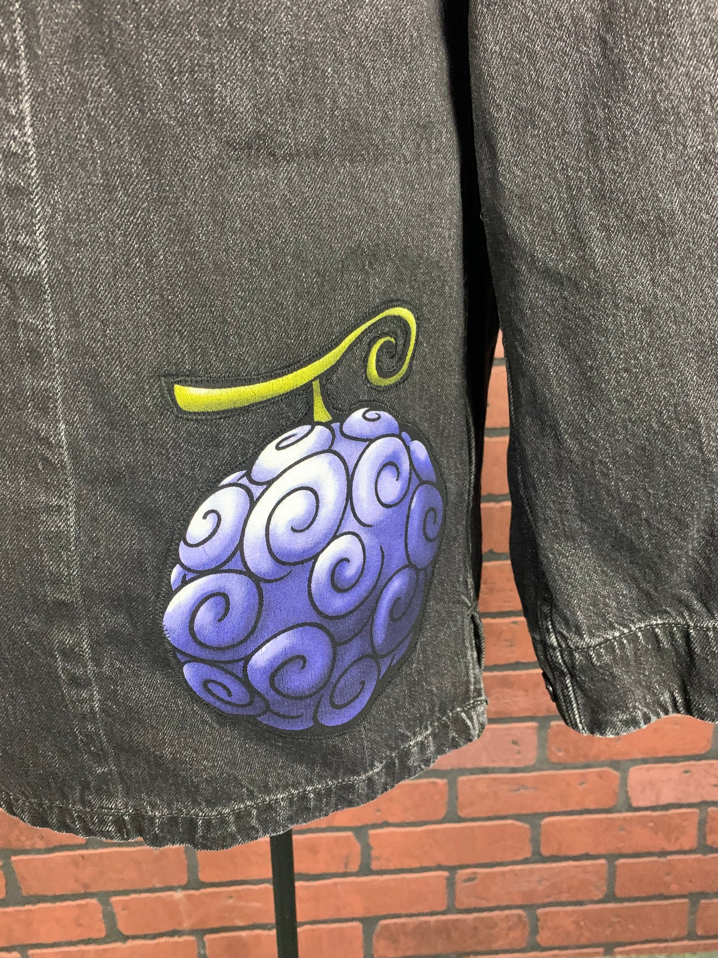 One Piece Denim Jacket Custom Rework Large