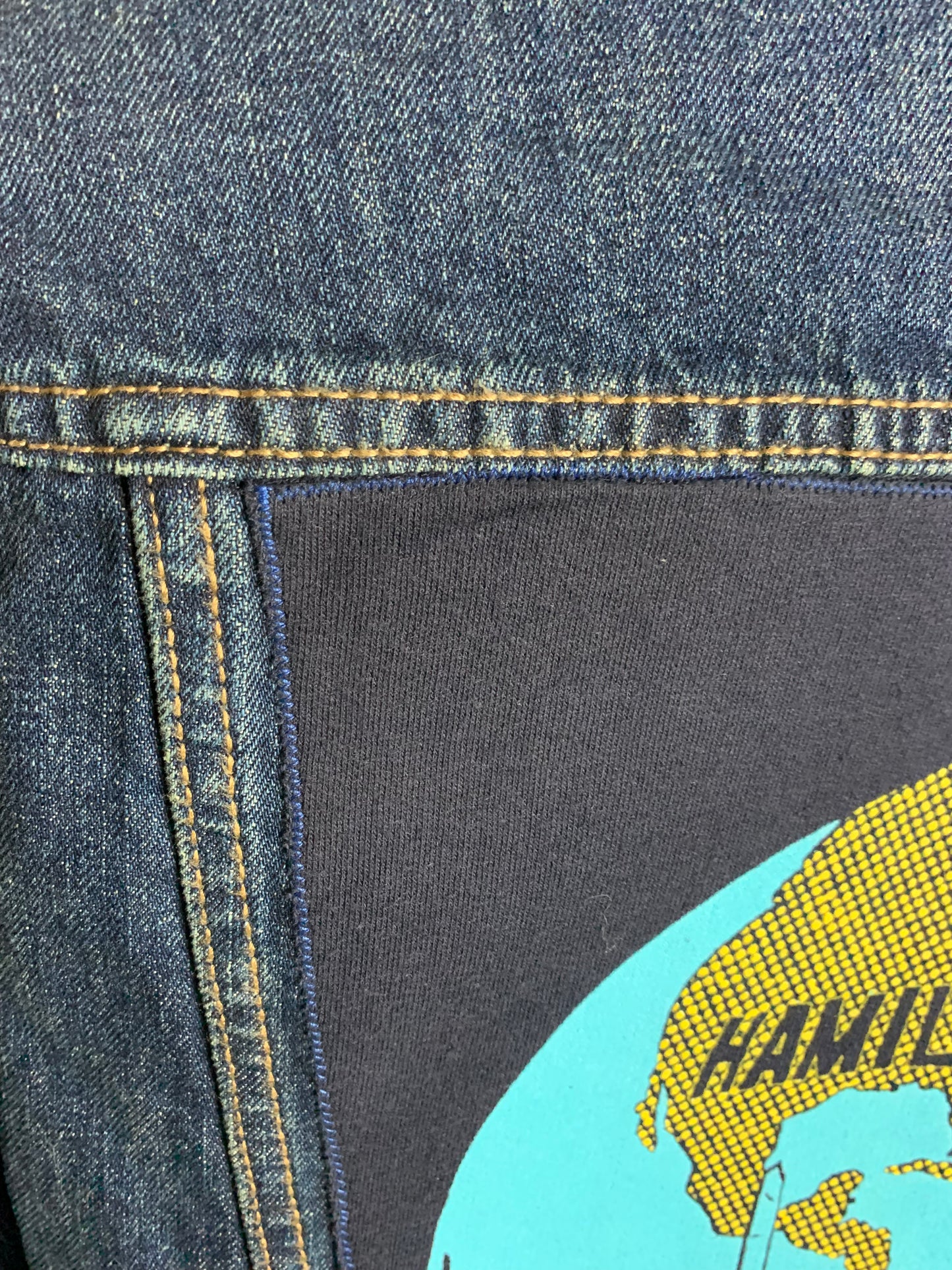 Arkells Denim Jean Jacket Custom Rework L