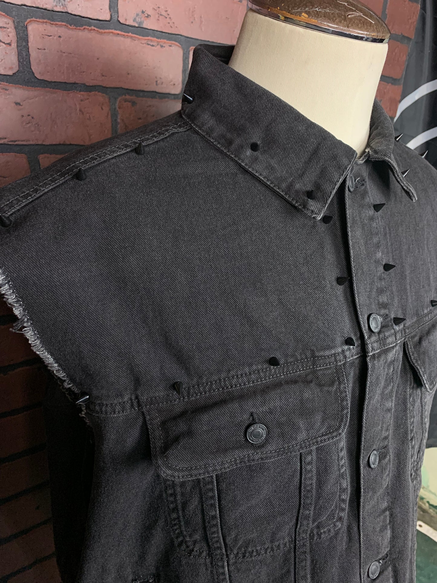 Terrifier Spiked Denim Vest Custom Rework XL
