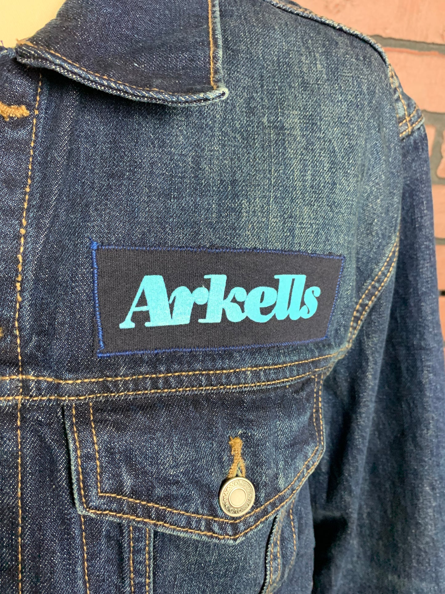 Arkells Denim Jean Jacket Custom Rework L