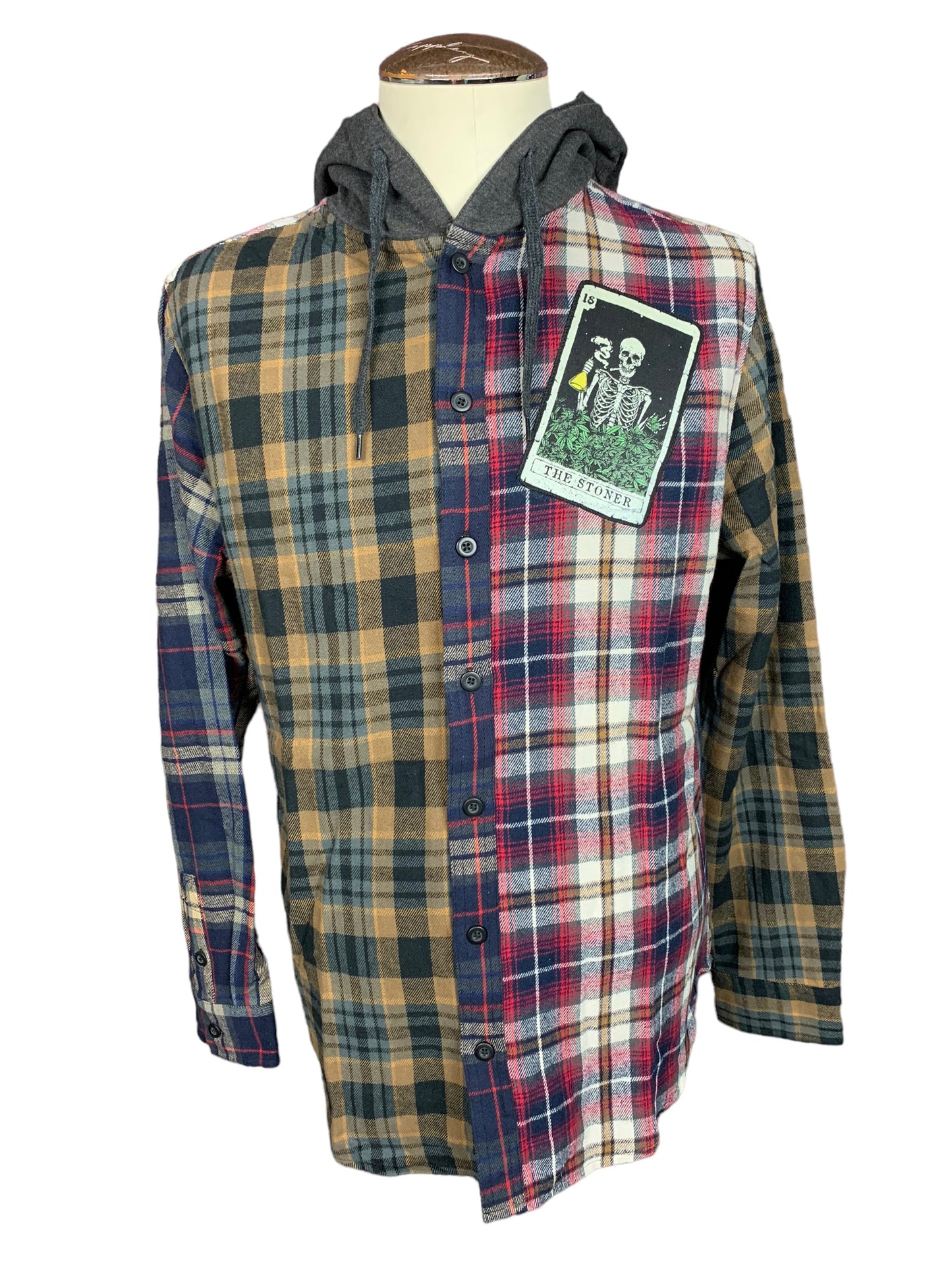 The Stoner Tarot Card Flannel Custom Rework XL