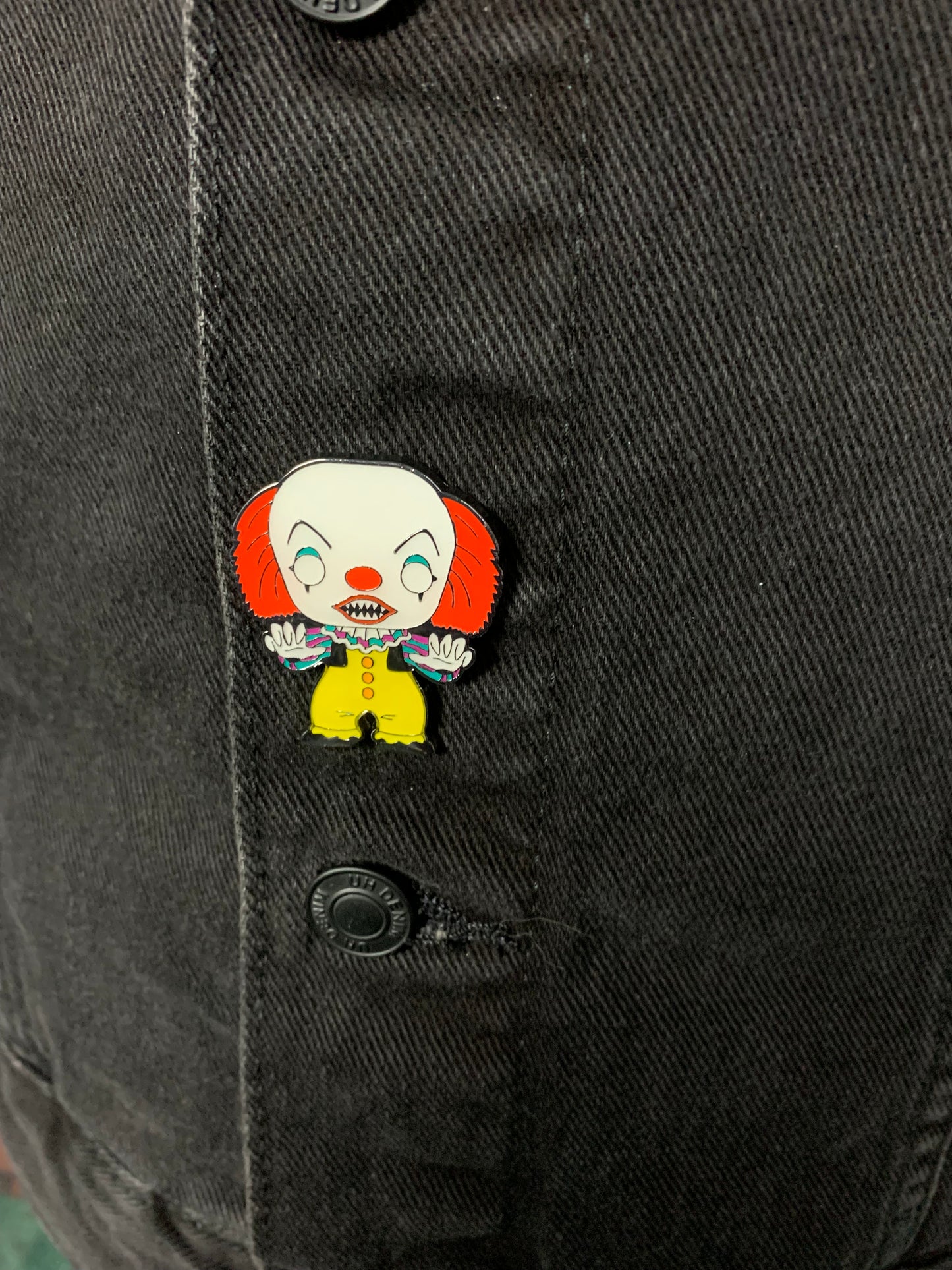 Pennywise the Clown “IT” Denim Vest Custom Rework L