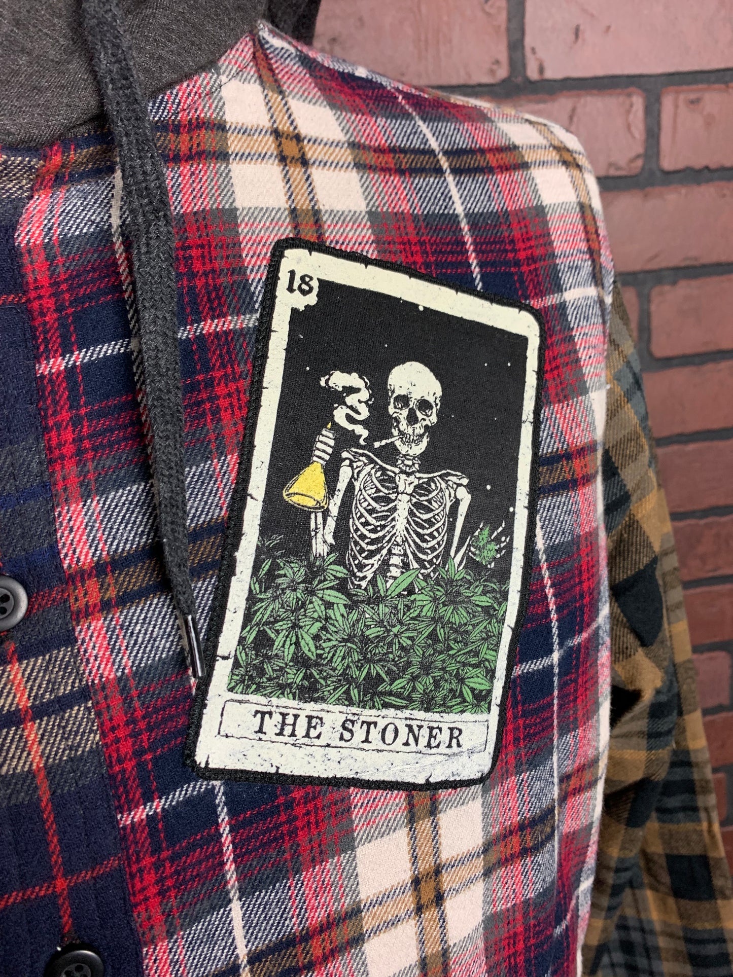 The Stoner Tarot Card Flannel Custom Rework XL