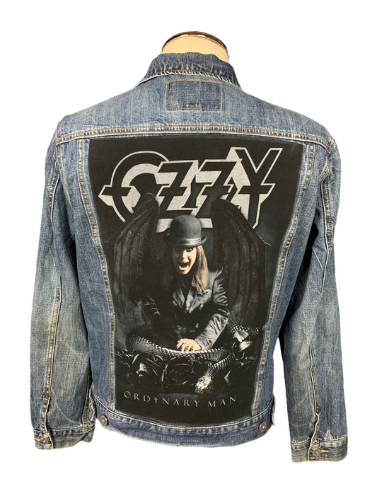 Ozzy Osbourne Denim Jacket Custom Rework M
