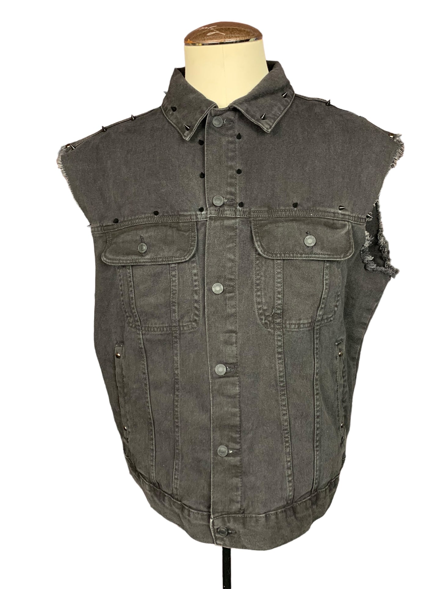 Terrifier Spiked Denim Vest Custom Rework XL