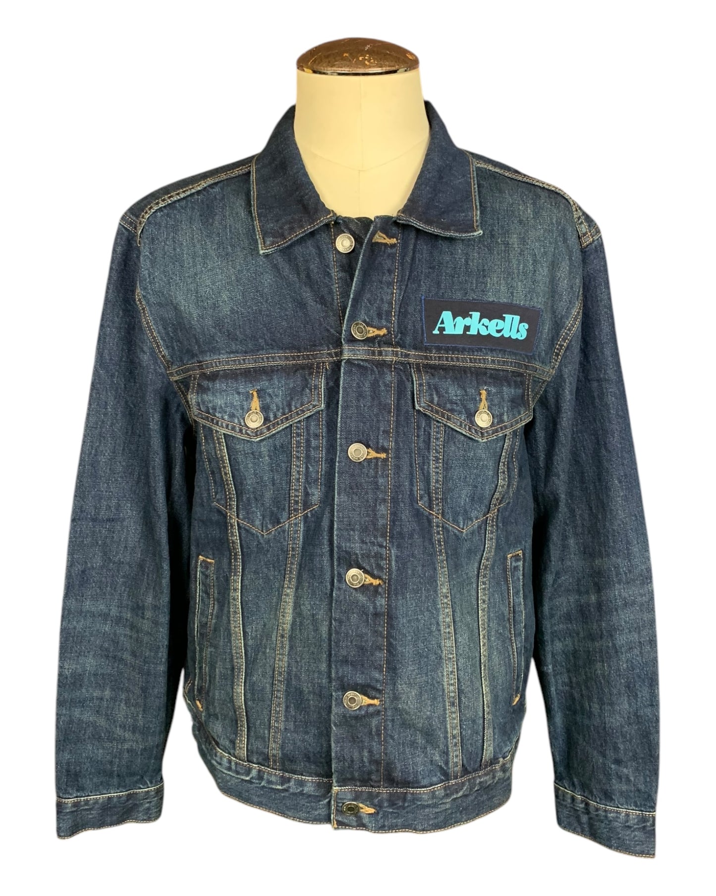 Arkells Denim Jean Jacket Custom Rework L