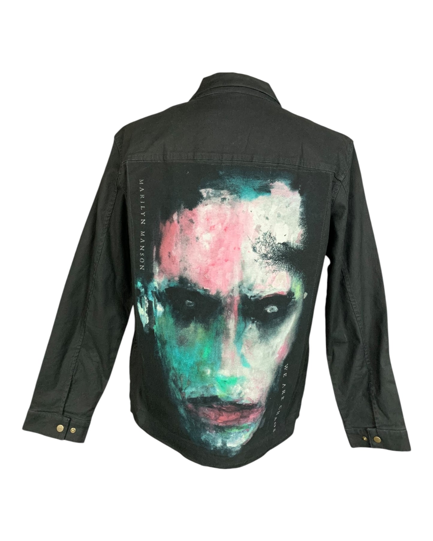 Marilyn Manson Zip Up Work Jacket Custom Rework L