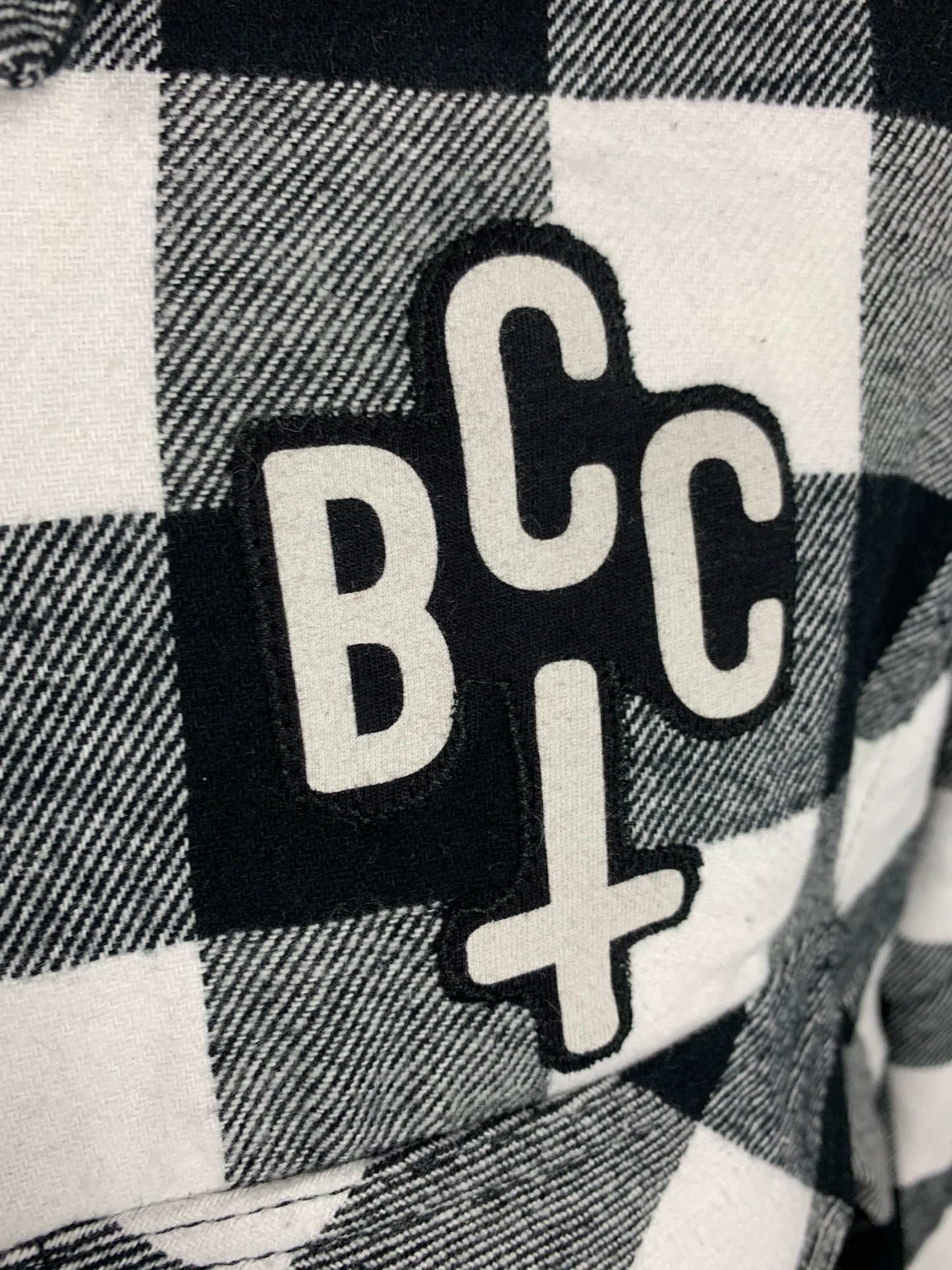 Black Craft Cult Flannel Shirt Custom Rework Size XL