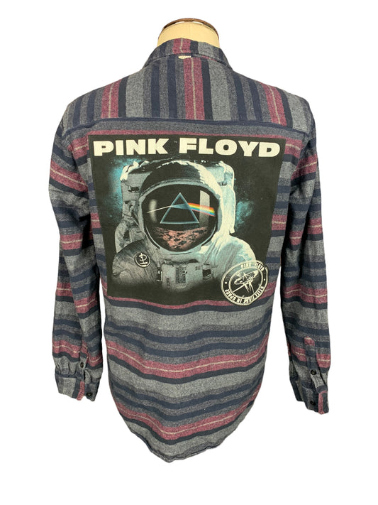 Pink Floyd Button Up Shirt Custom Rework L