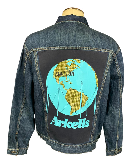 Arkells Denim Jean Jacket Custom Rework L