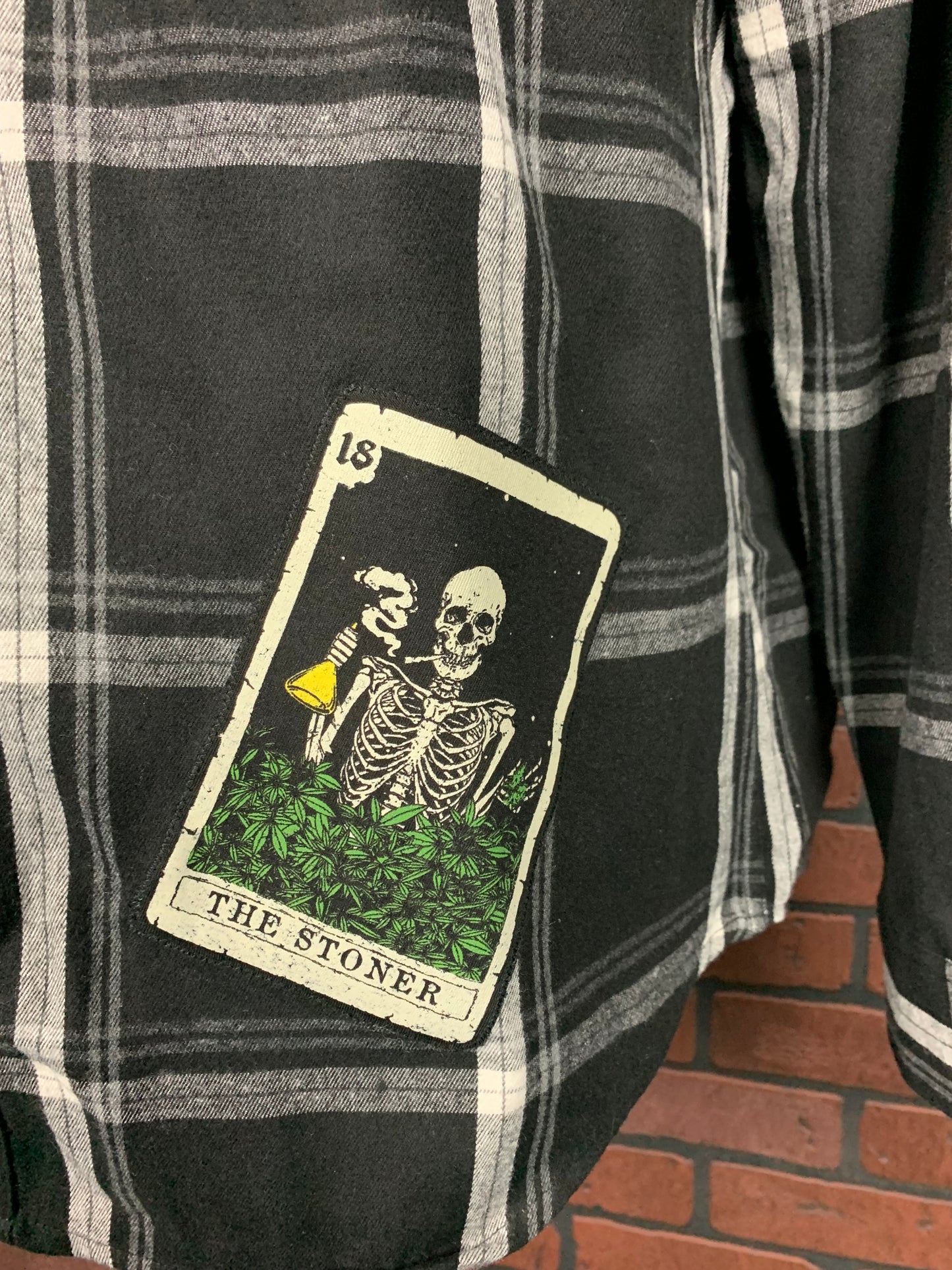 The Stoner Tarot Card Flannel Custom Rework XL