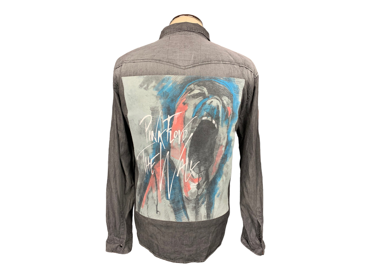 Pink Floyd the Wall Denim Shirt Custom Rework M