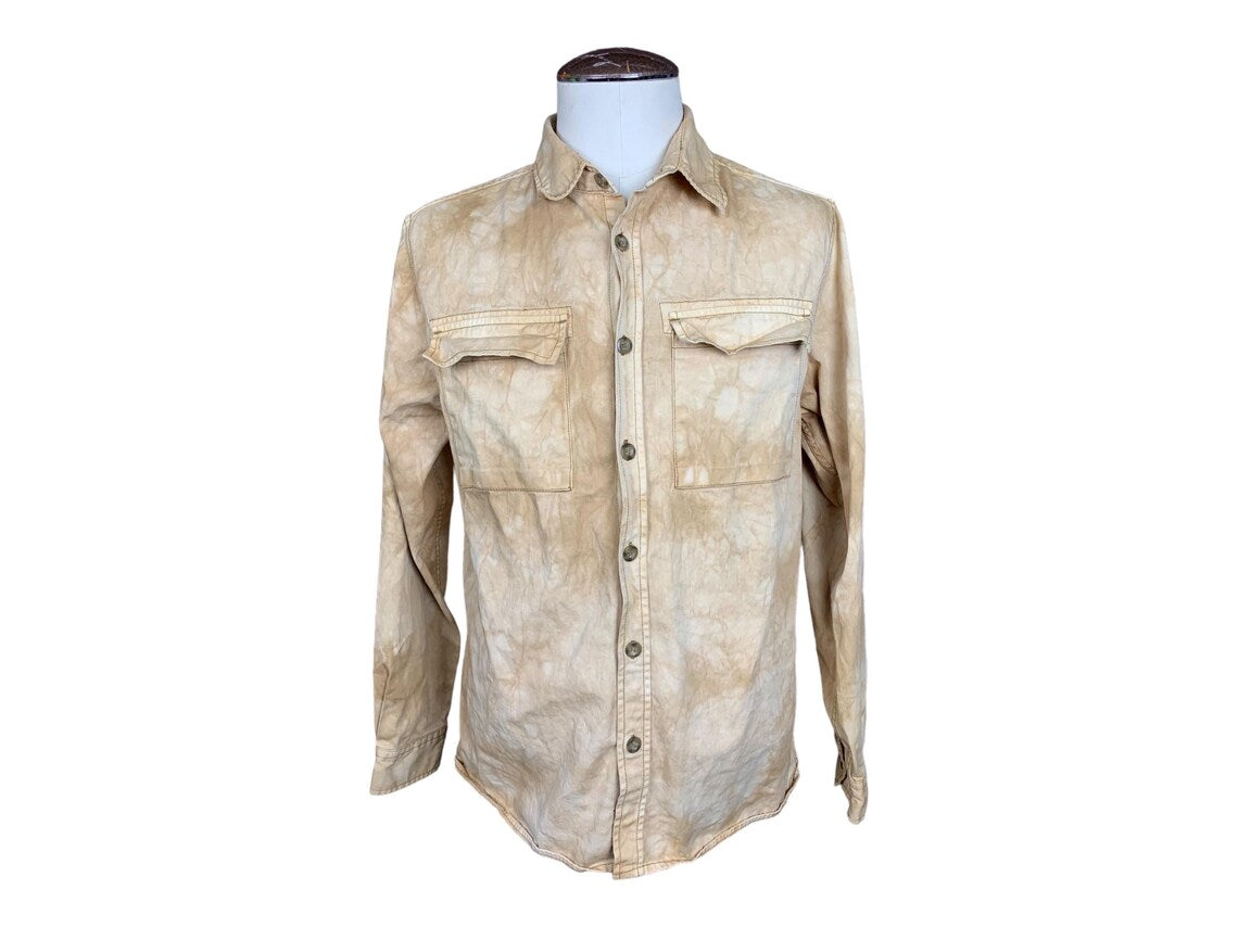 Falling In Reverse Denim Shacket Custom Rework Large