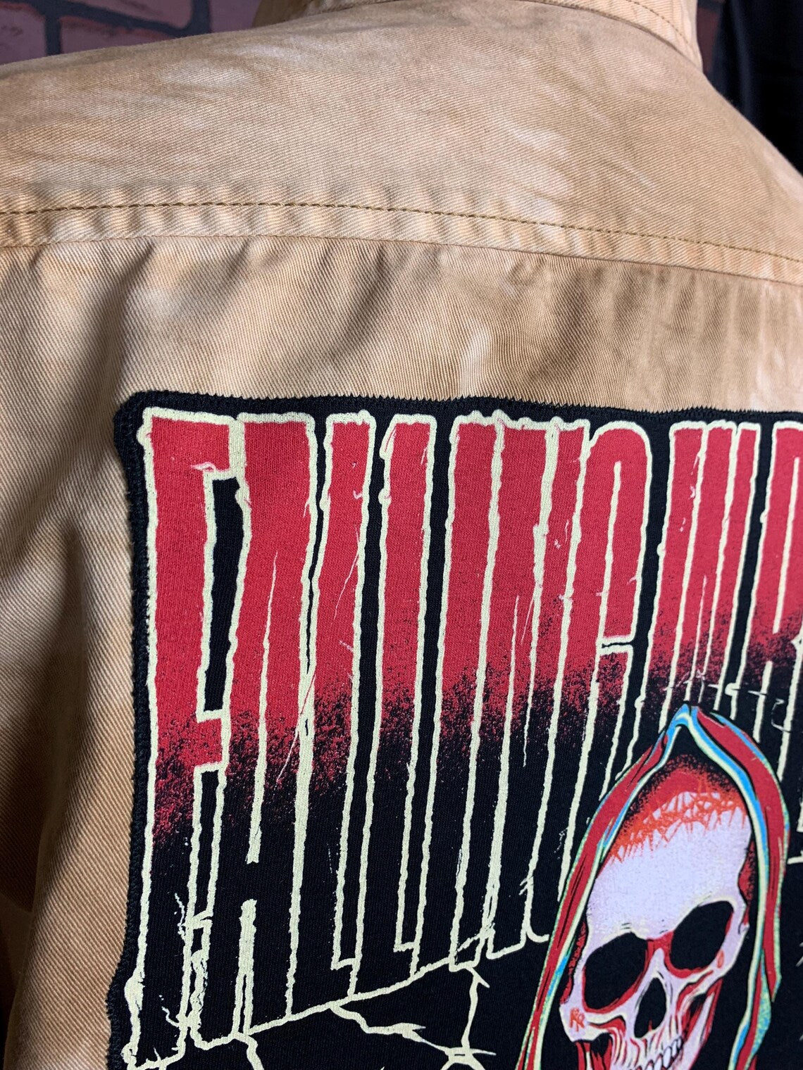 Falling In Reverse Denim Shacket Custom Rework Large