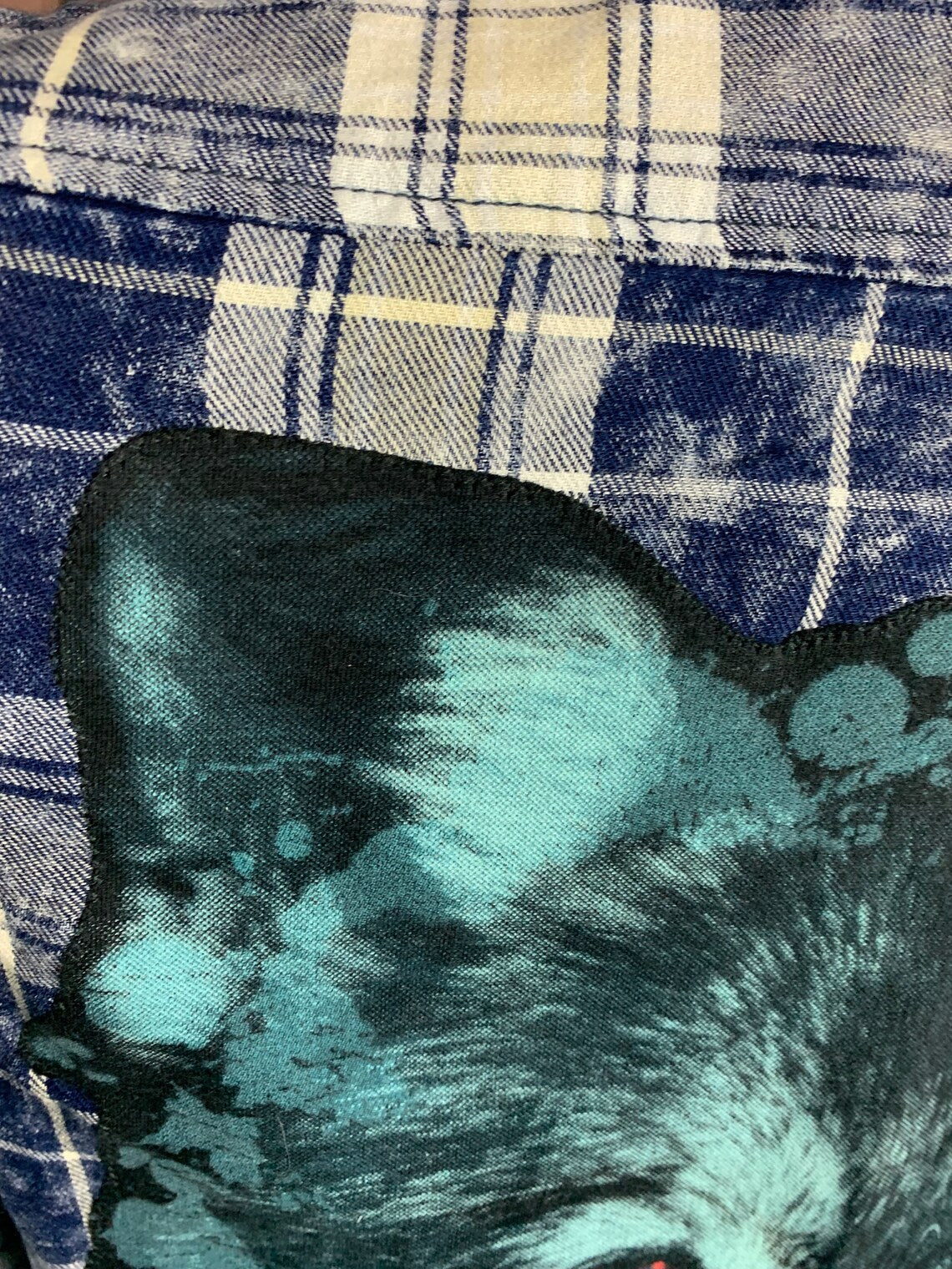 Falling In Reverse Plaid Shirt Custom Rework Large