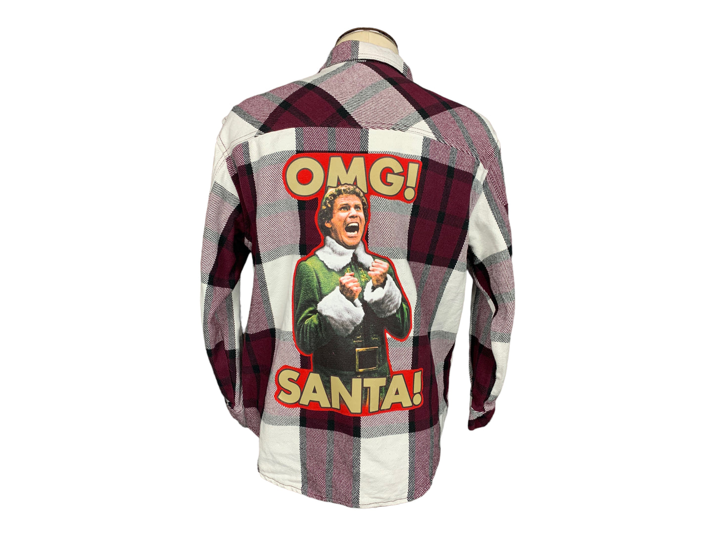 Elf Flannel Shirt Custom Rework Ladies Xl